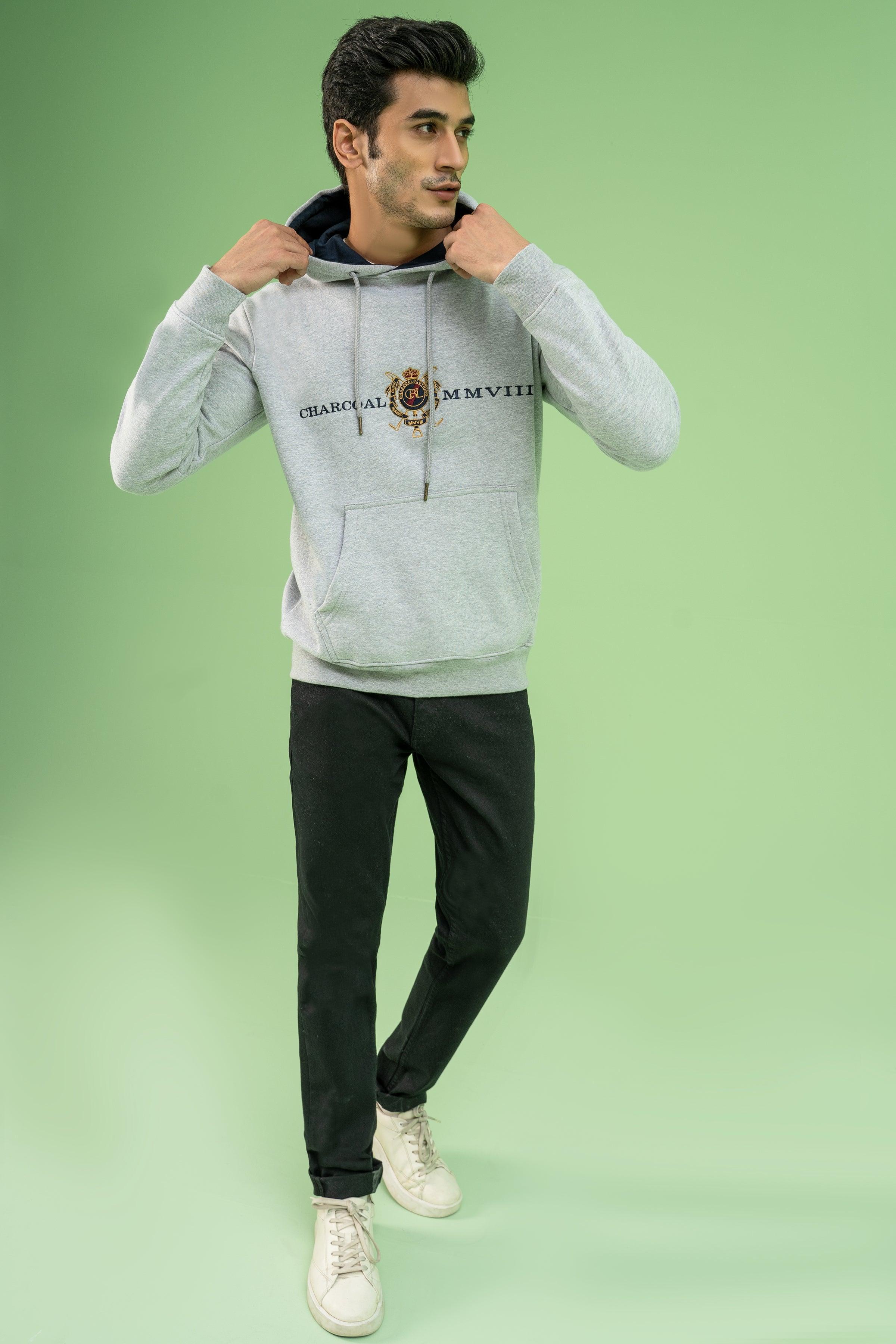 KANGROO POCKET HOODIE HYDER GREY