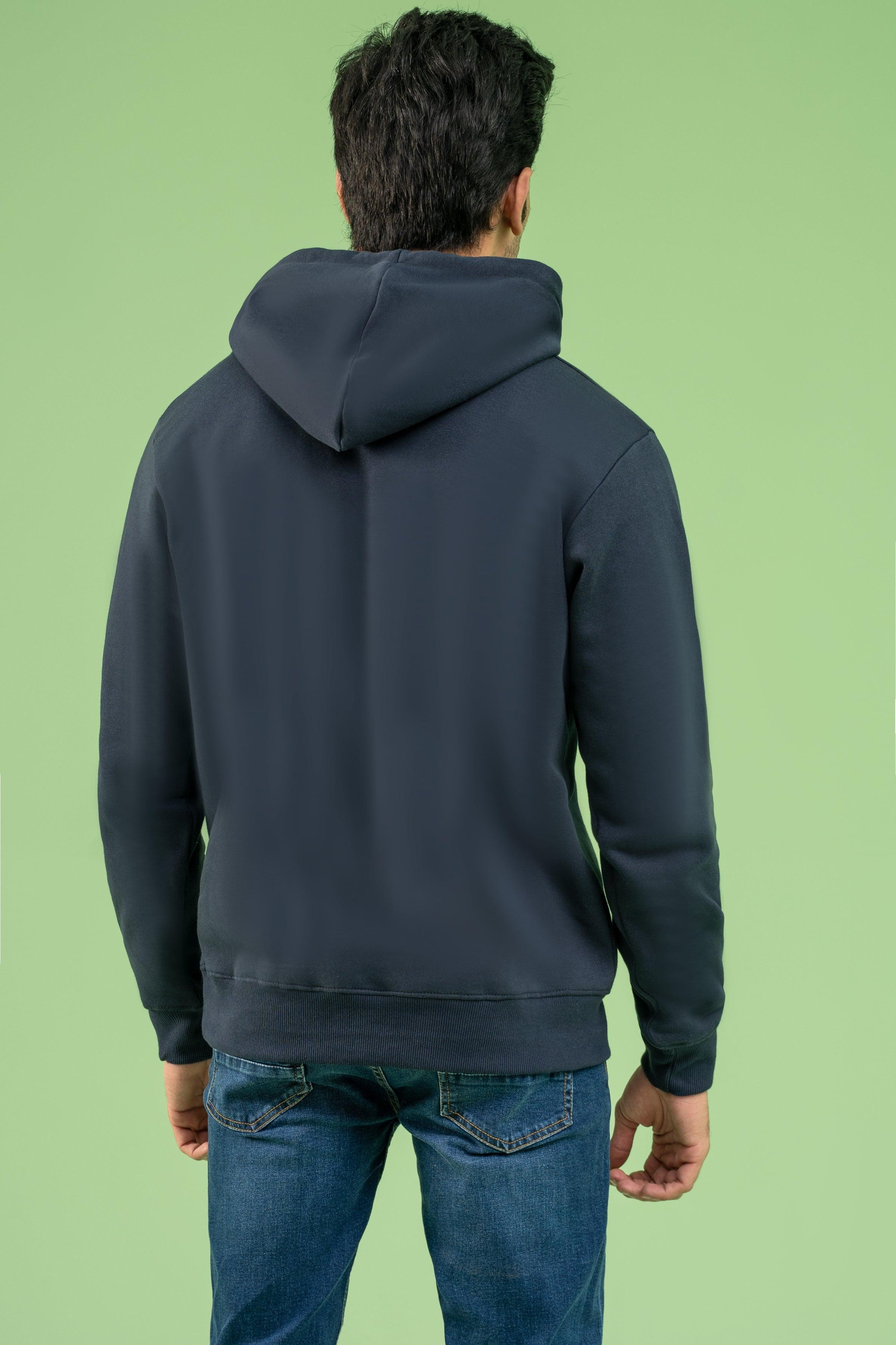 KANGROO POCKET HOODIE NAVY - Image 3