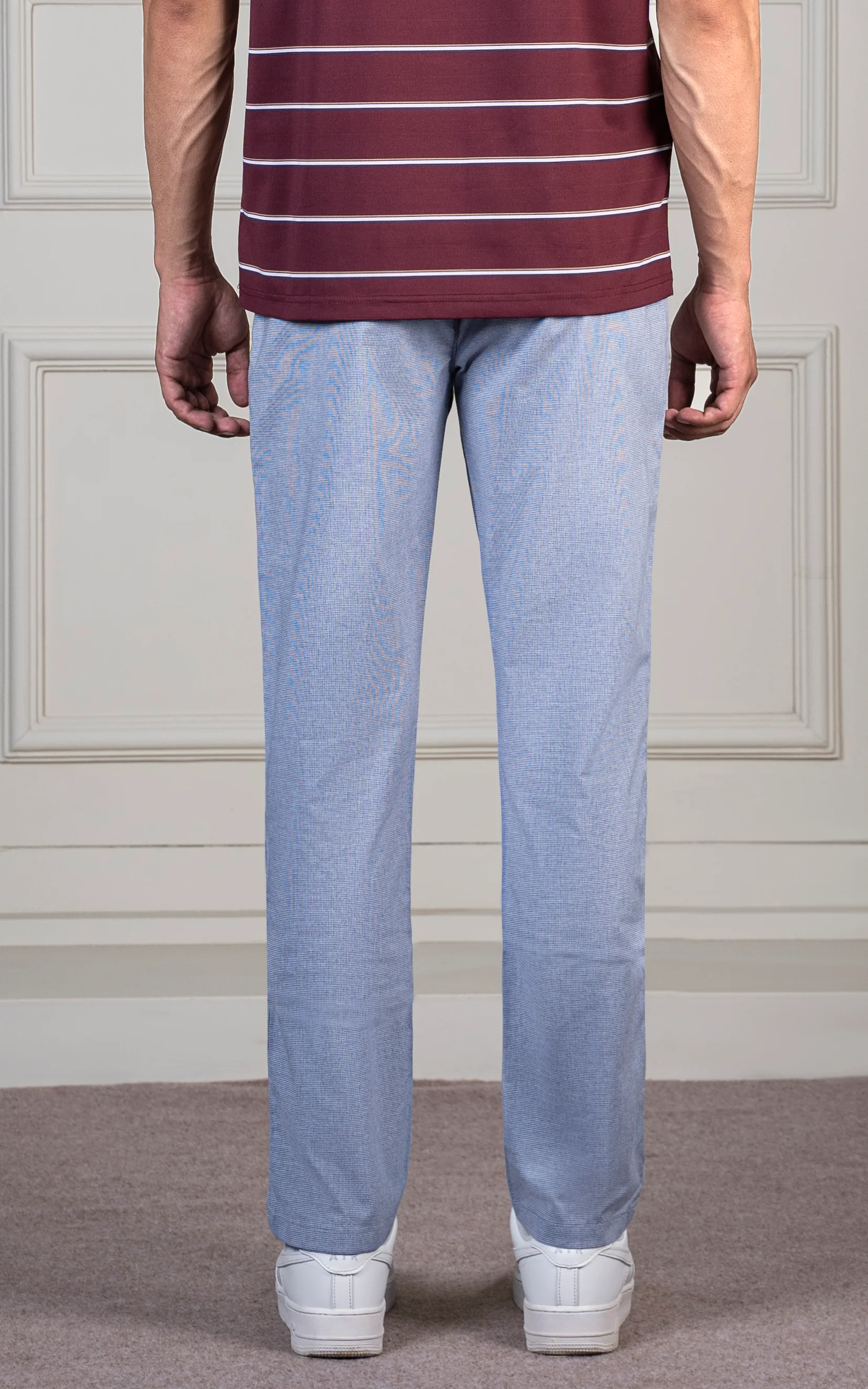 HOUNDSTOOTH SMART FIT PANT BLUE - Image 3