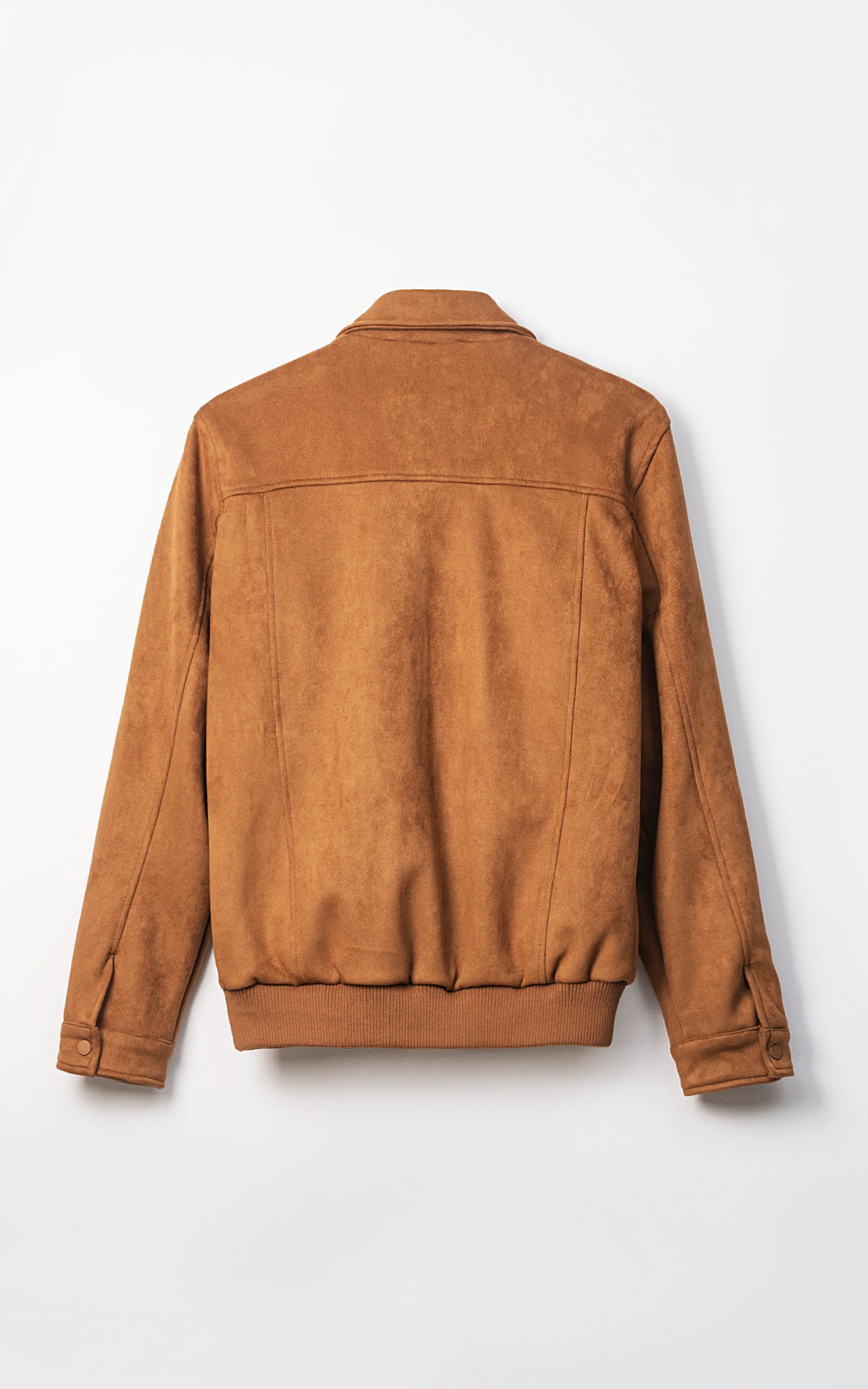 SUEDE UTILITY JACKET FULL SLEEVE CAMEL - Image 3