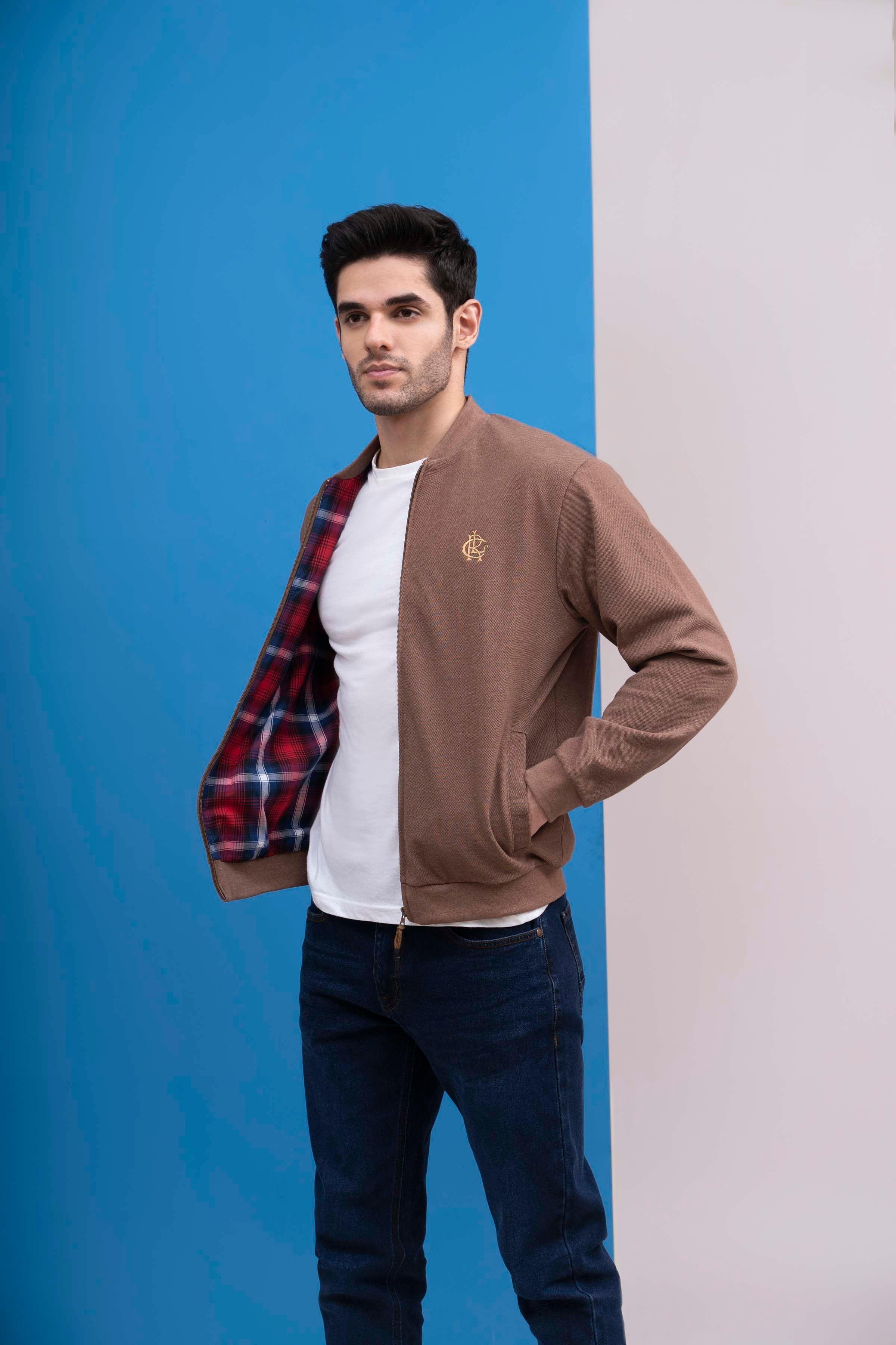 JACKET MOCK NECK ZIPPER KHAKI - Image 2