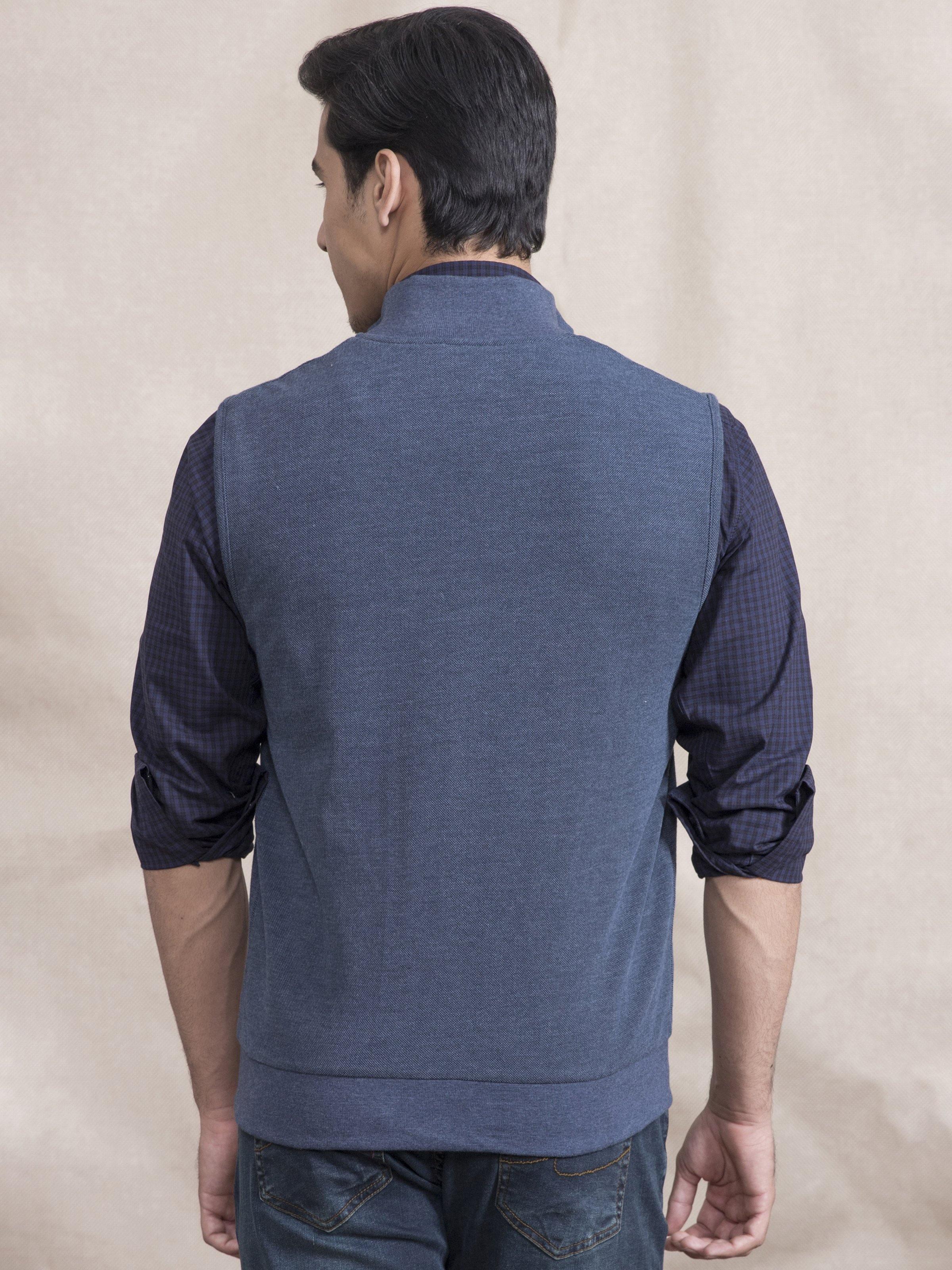 JACKET SLEEVE LESS BLUE - Image 3