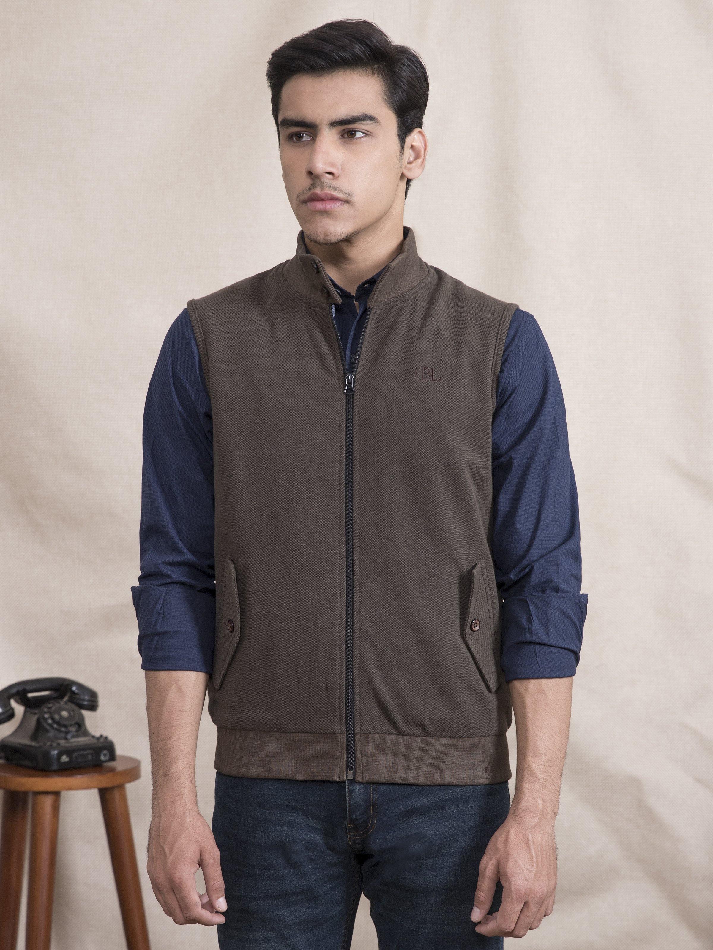 JACKET SLEEVE LESS OLIVE