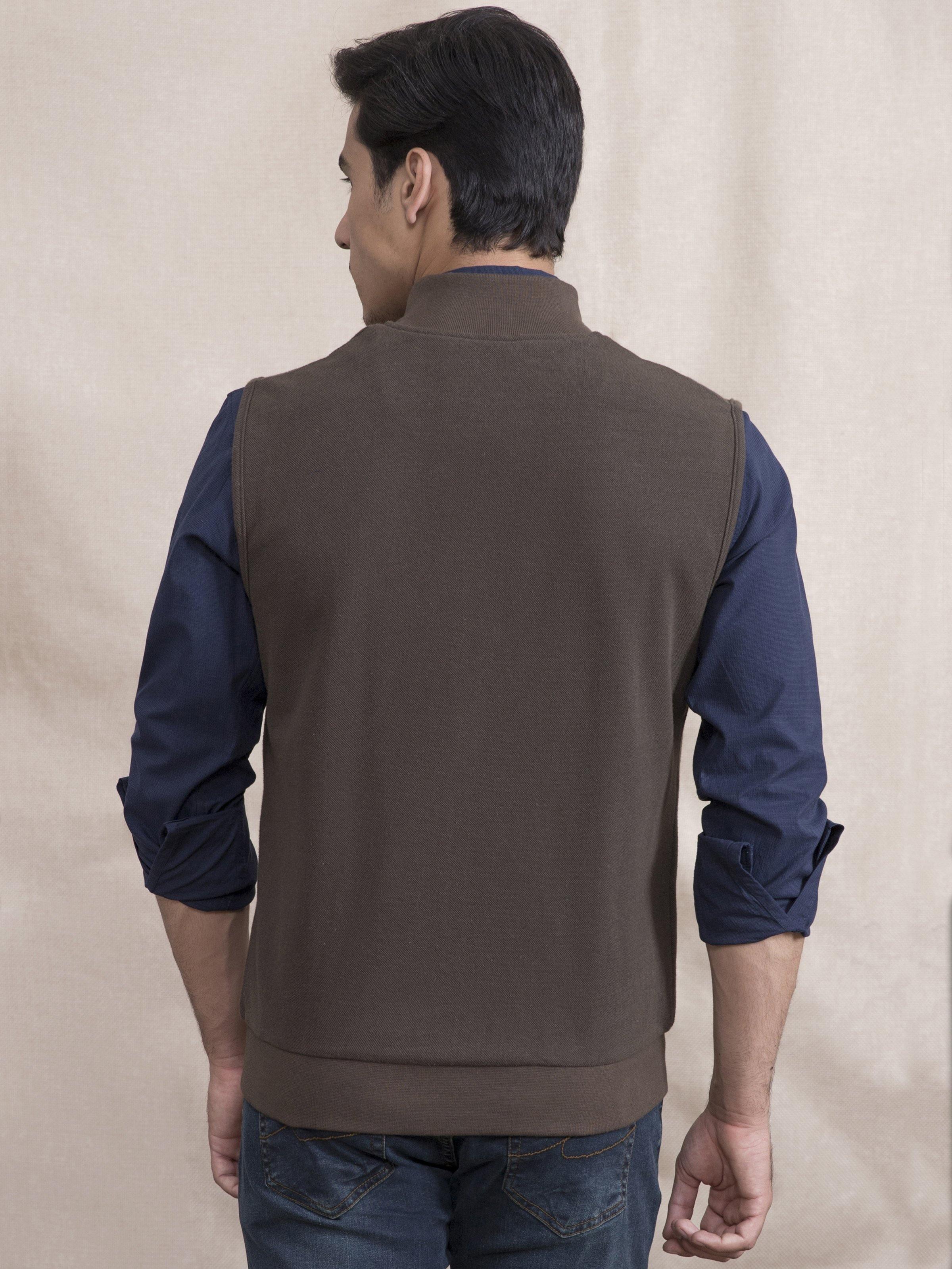 JACKET SLEEVE LESS OLIVE - Image 3