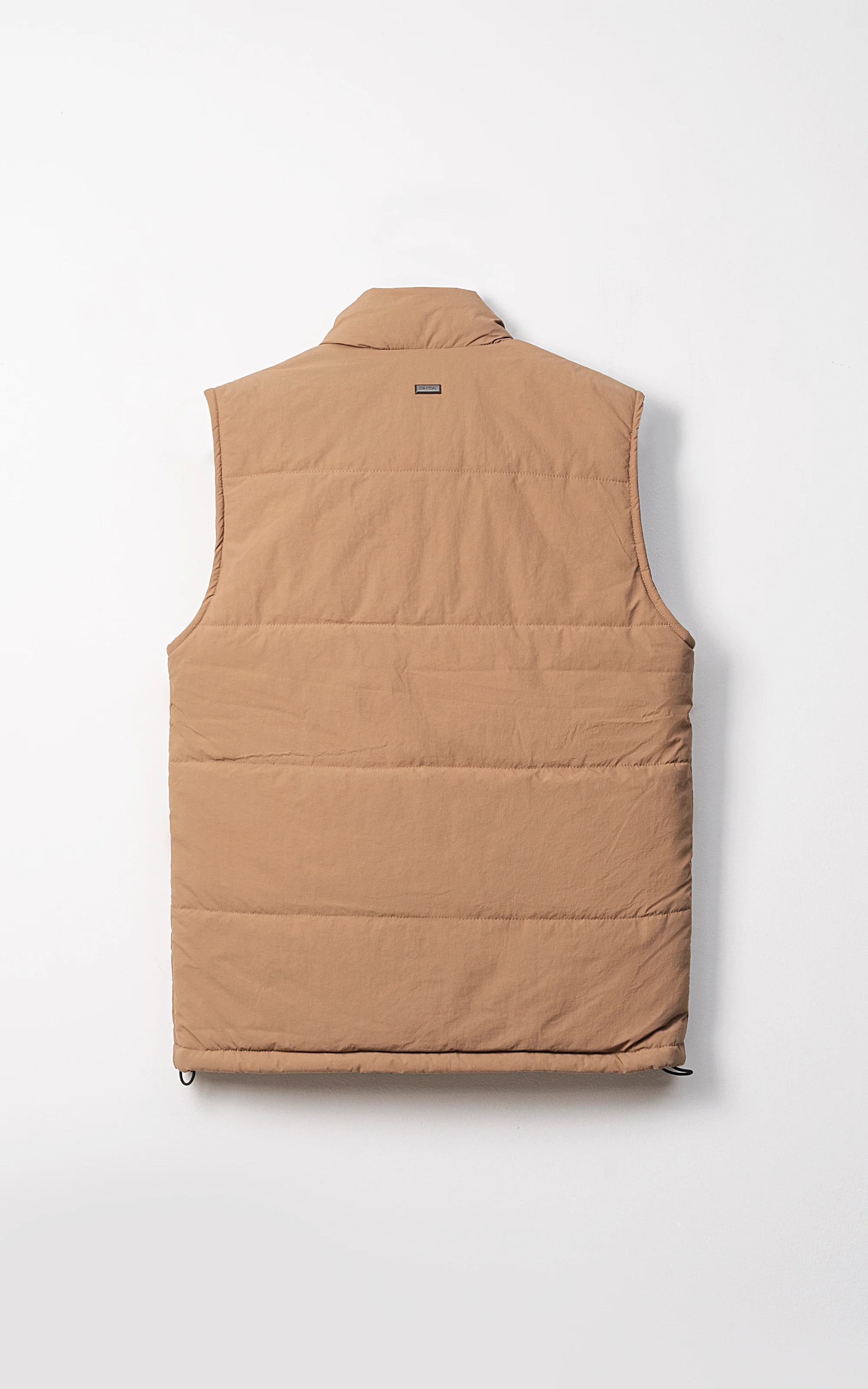 SLEEVELESS QUILTED JACKET DARK KHAKI - Image 3