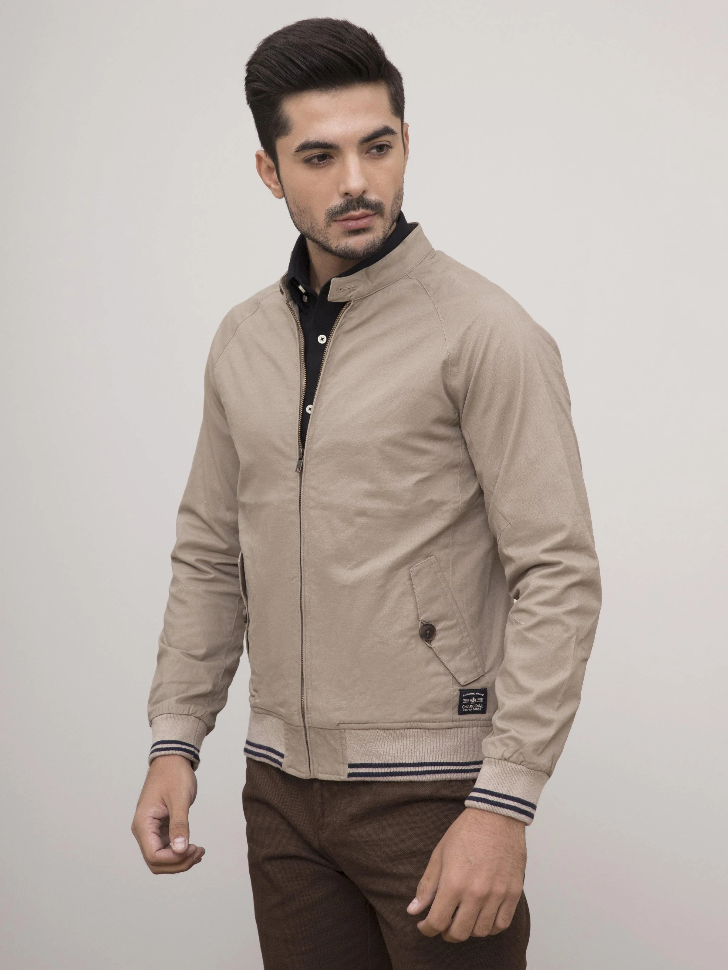 JACKET SMALL BAN FULL SLEEVE BEIGE - Image 2