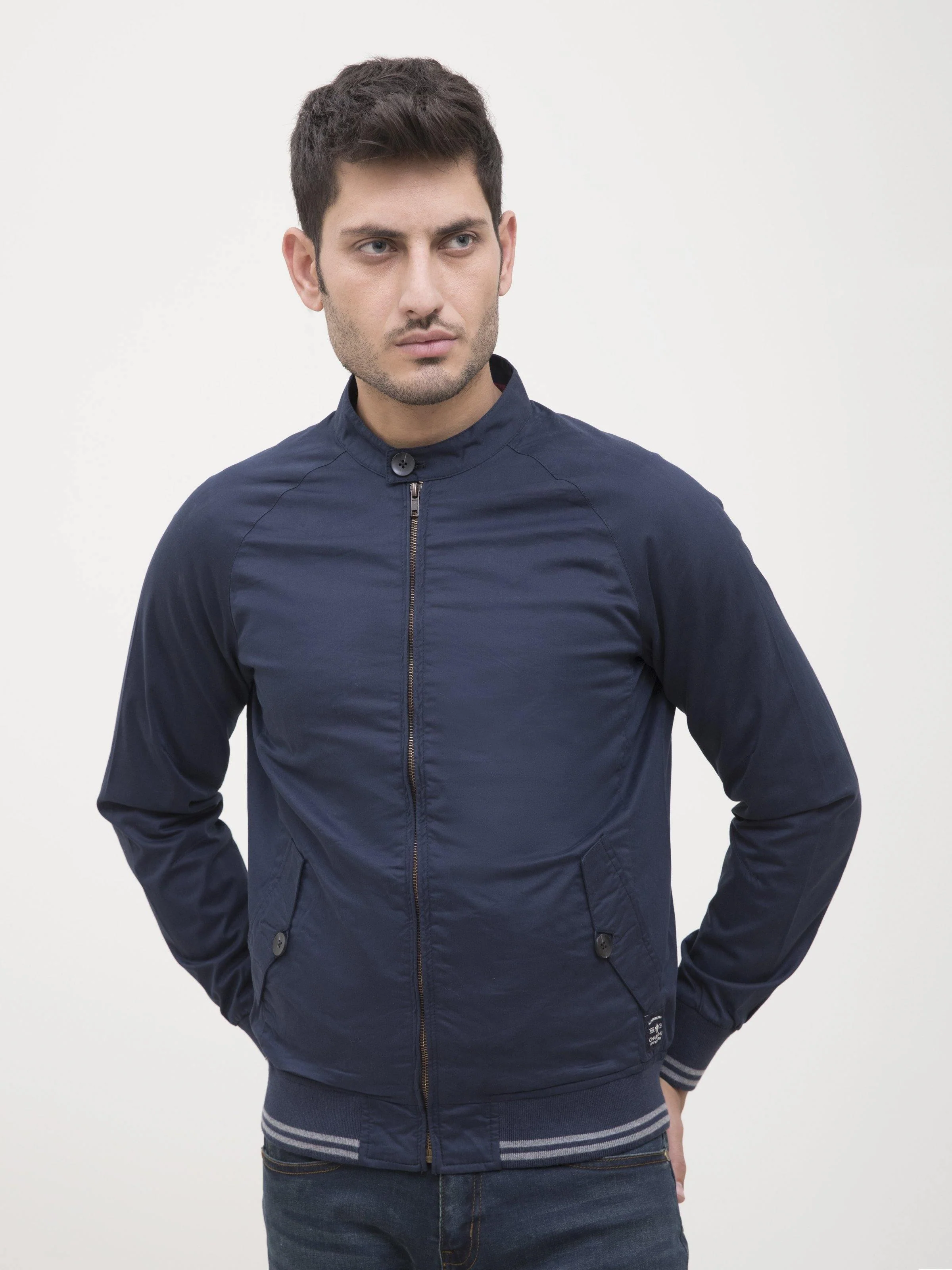 JACKET SMALL BAN  FULL SLEEVE NAVY - Image 2