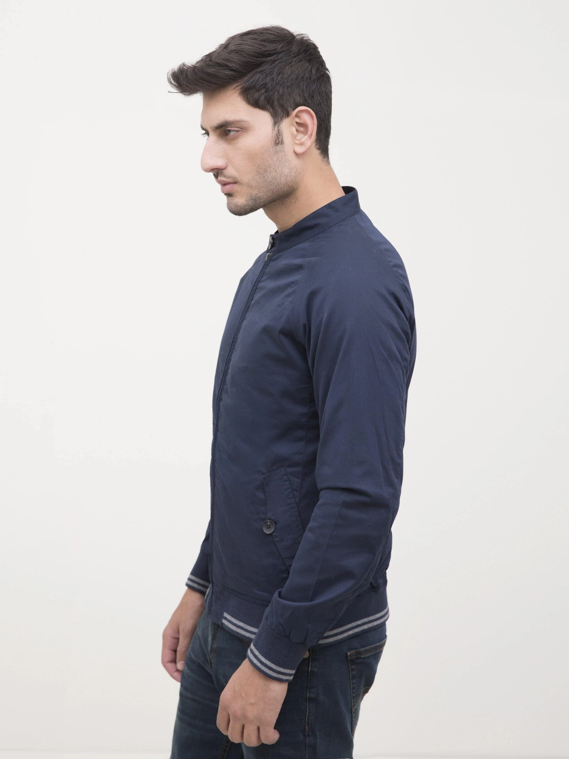 JACKET SMALL BAN  FULL SLEEVE NAVY - Image 3