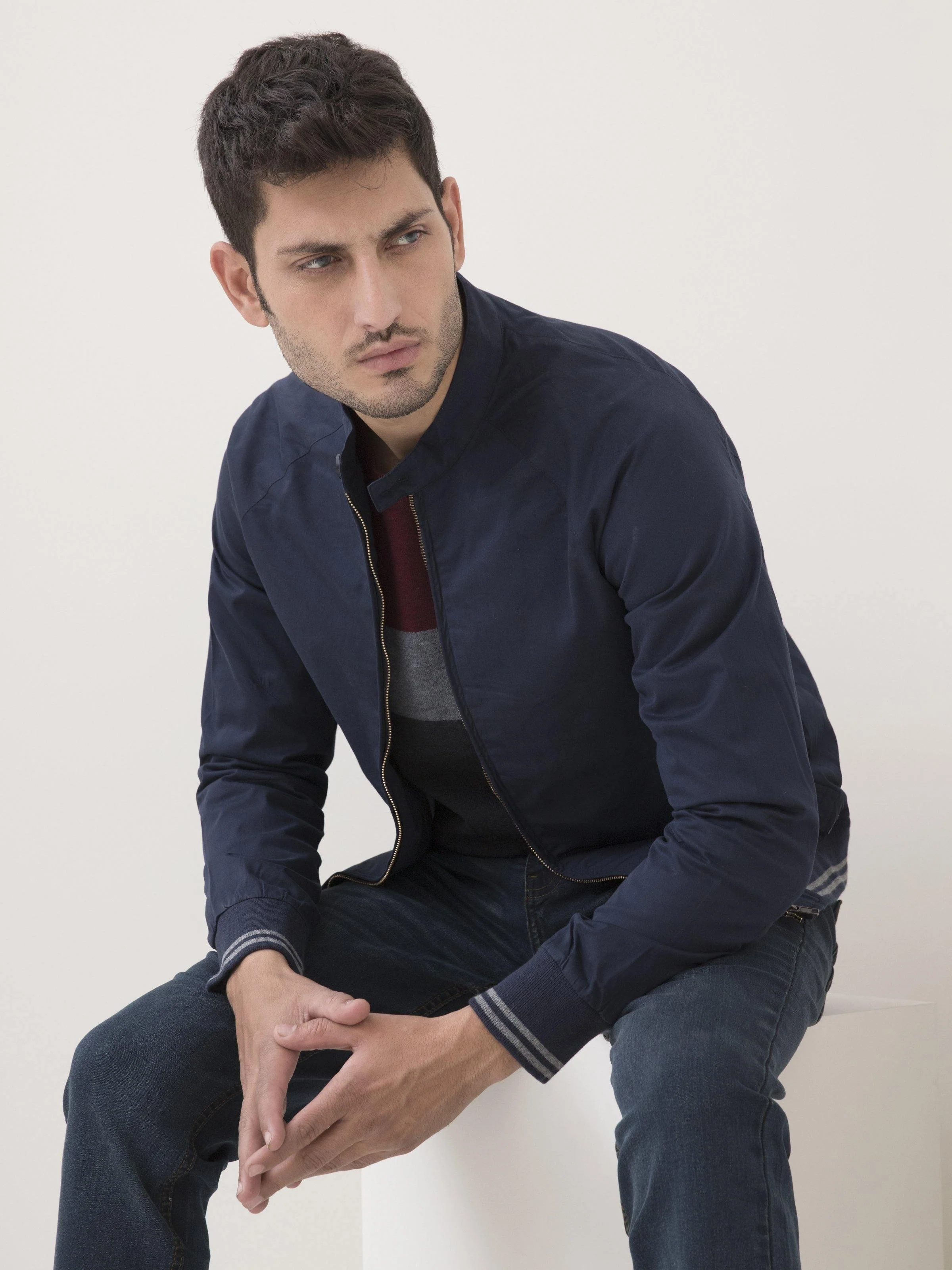 JACKET SMALL BAN  FULL SLEEVE NAVY - Image 6
