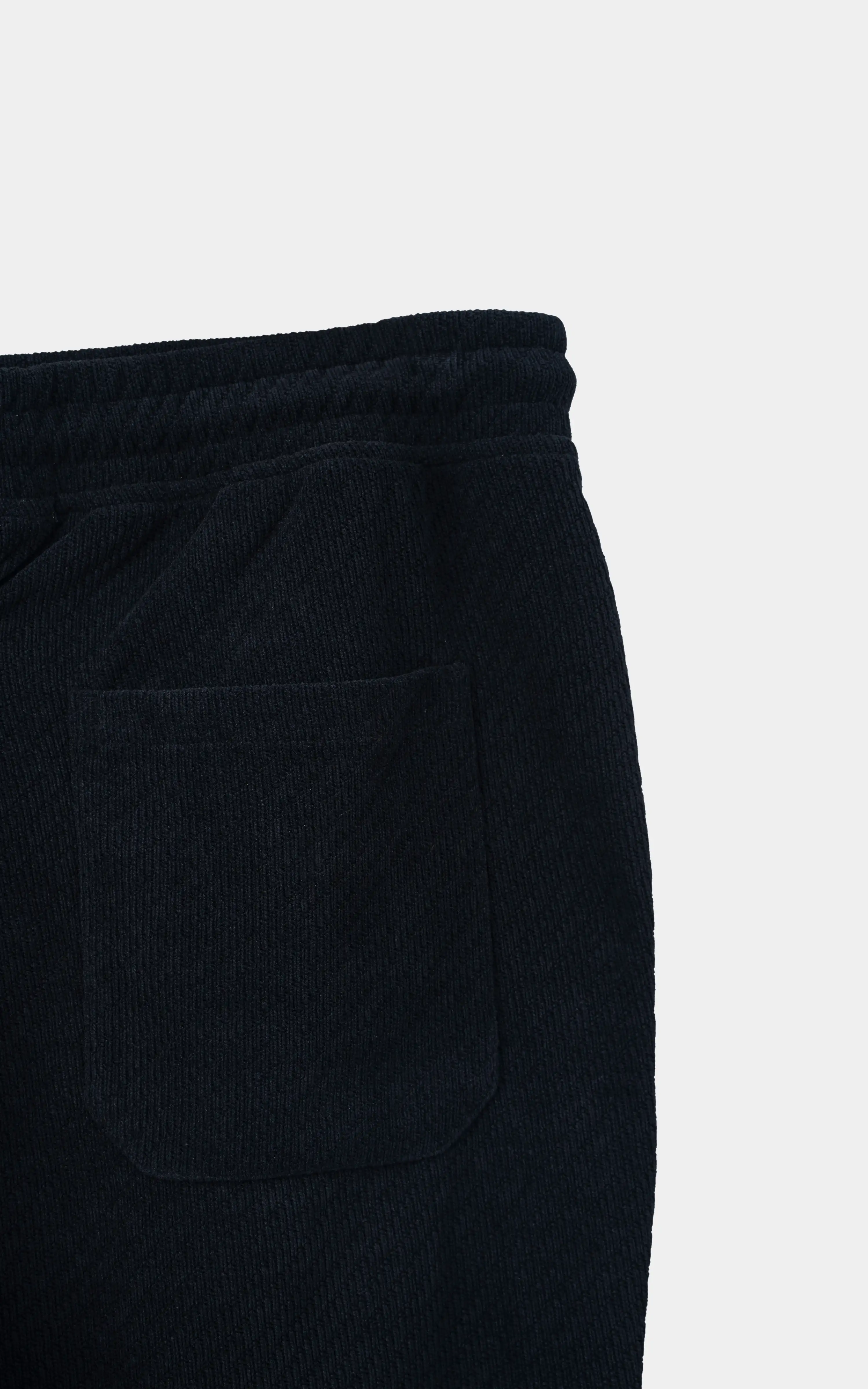 JACQUARD KNIT CASUAL TROSUER BLACK - Image 2