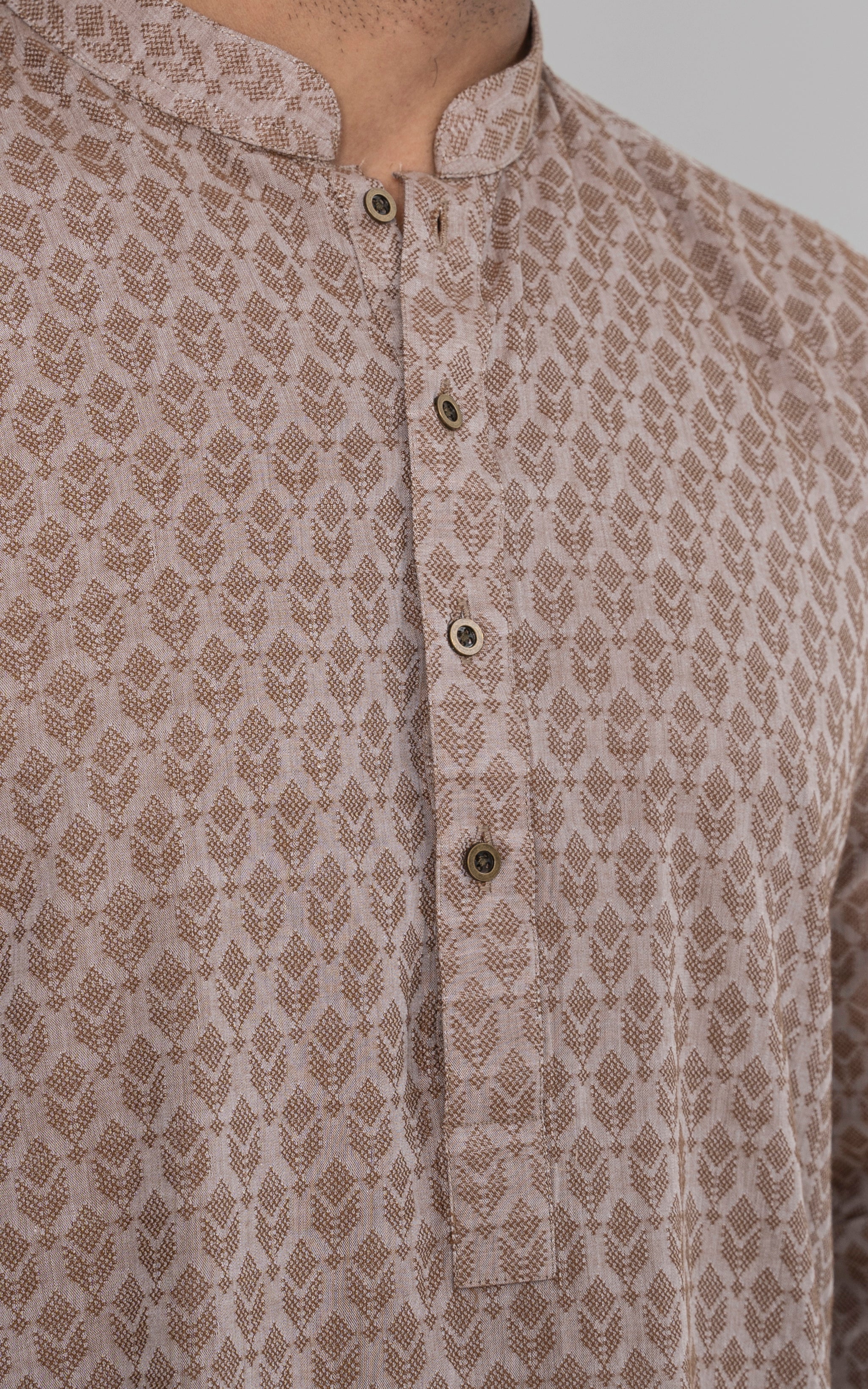 JACQUARD YARN DYED -PREMIUM COLLECTION BROWN - Image 2