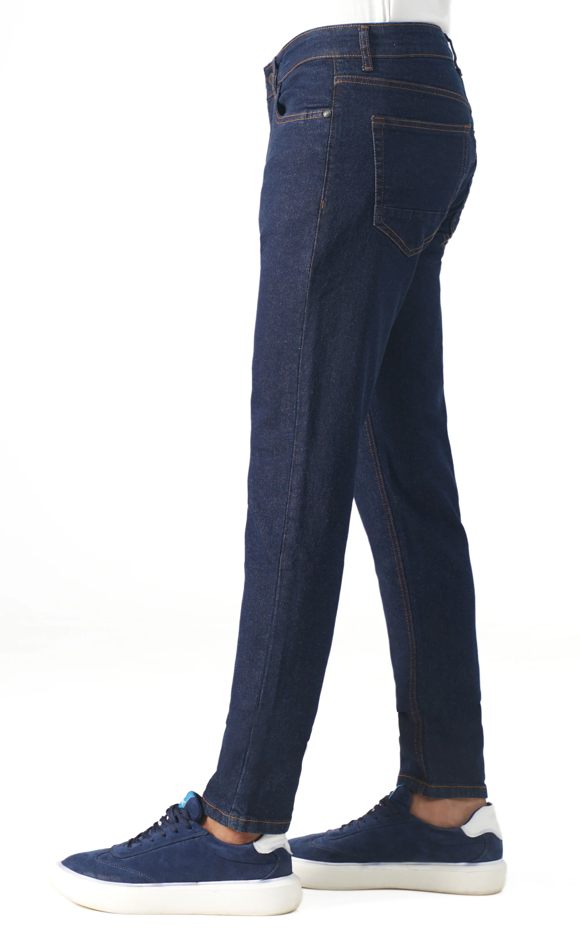 SLIM LEG DENIM JEANS DARK BLUE