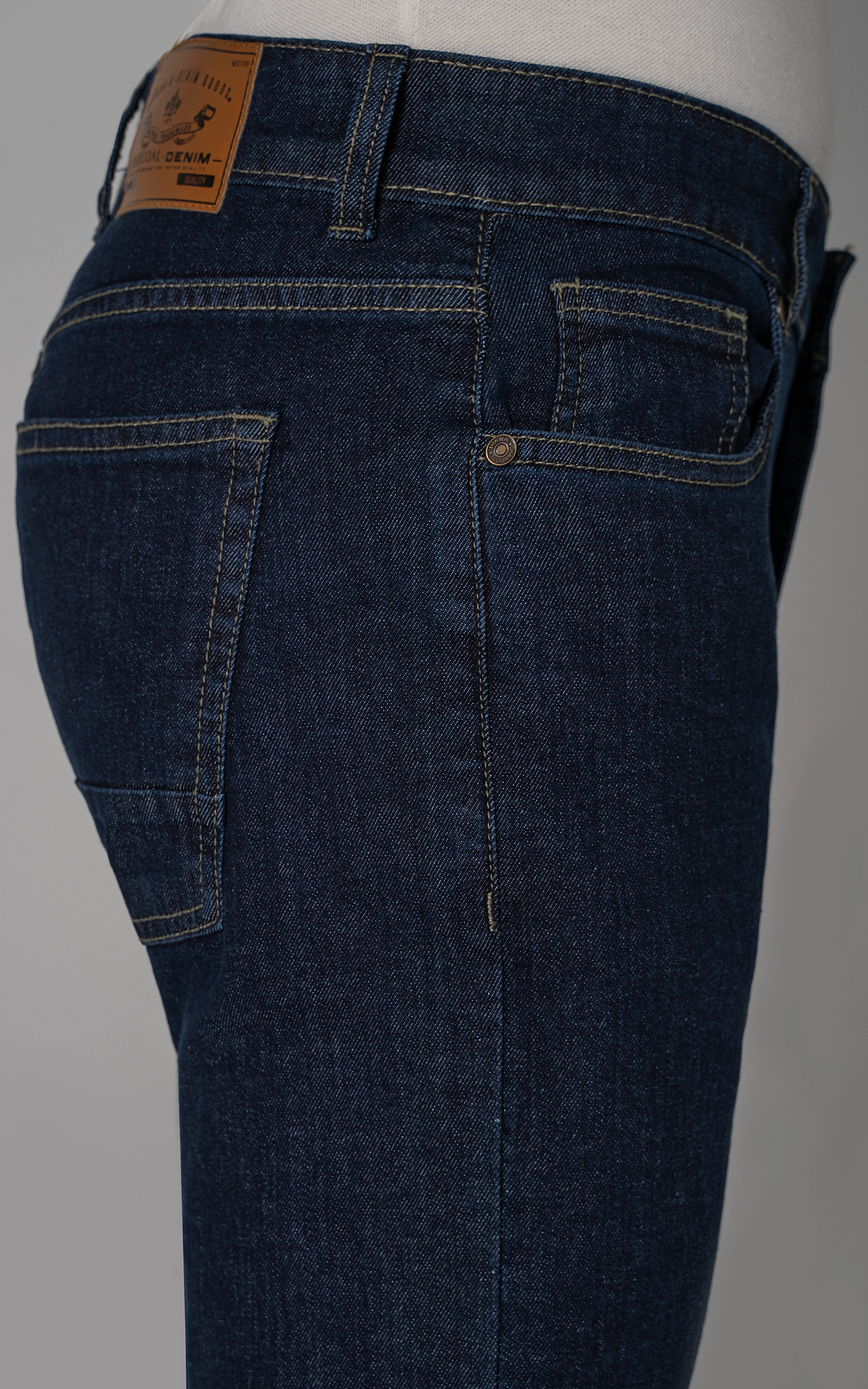 SLIM LEG JEANS DARK BLUE - Image 4