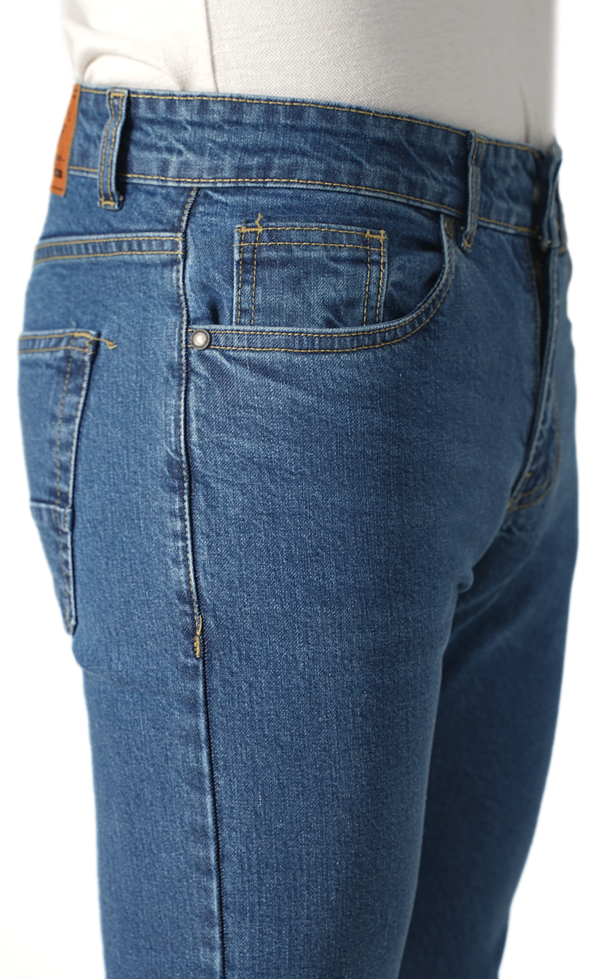 SLIM LEG DENIM JEANS LIGHT BLUE - Image 2