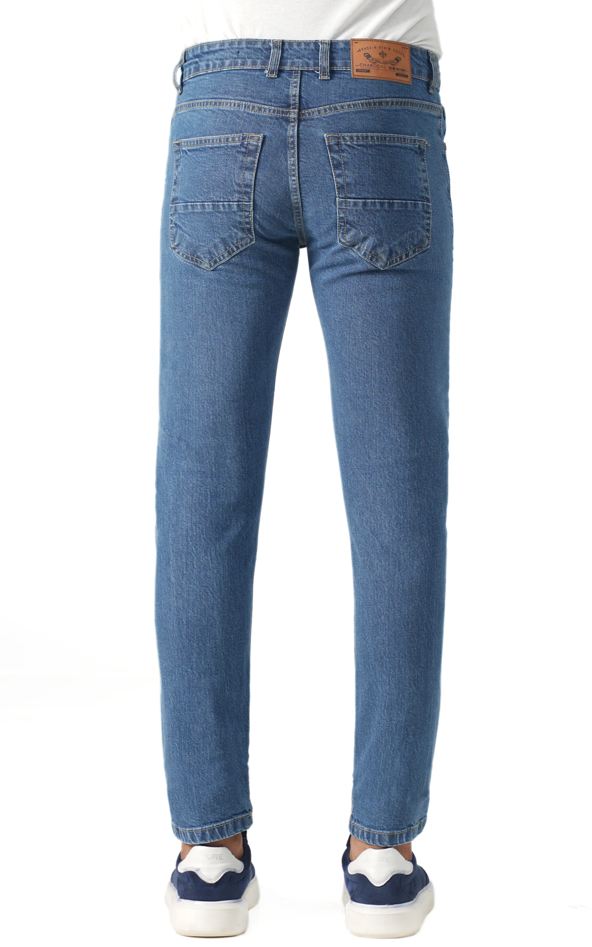 SLIM LEG DENIM JEANS LIGHT BLUE - Image 4