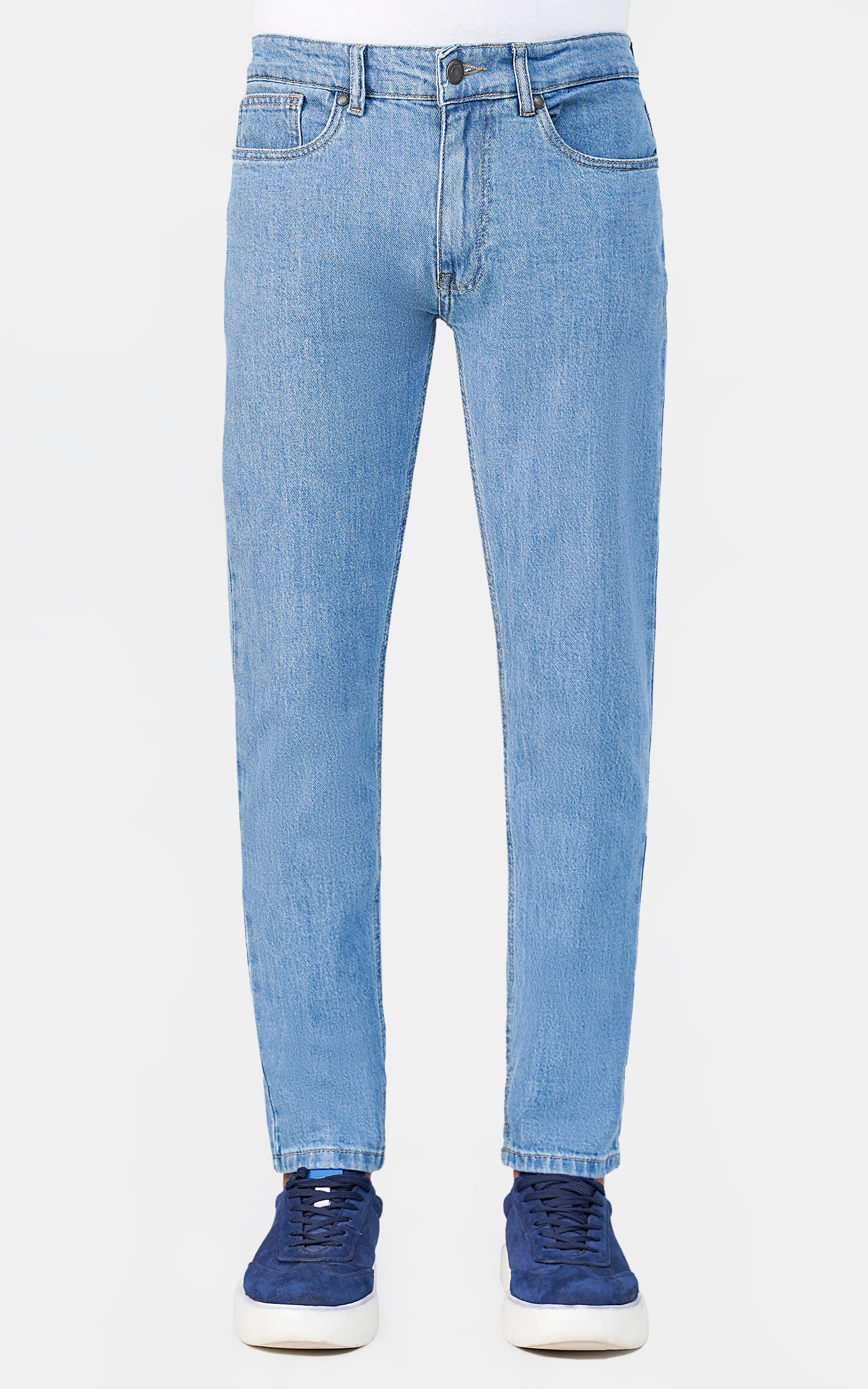 SLIM LEG DENIM JEANS LIGHT BLUE - Image 2