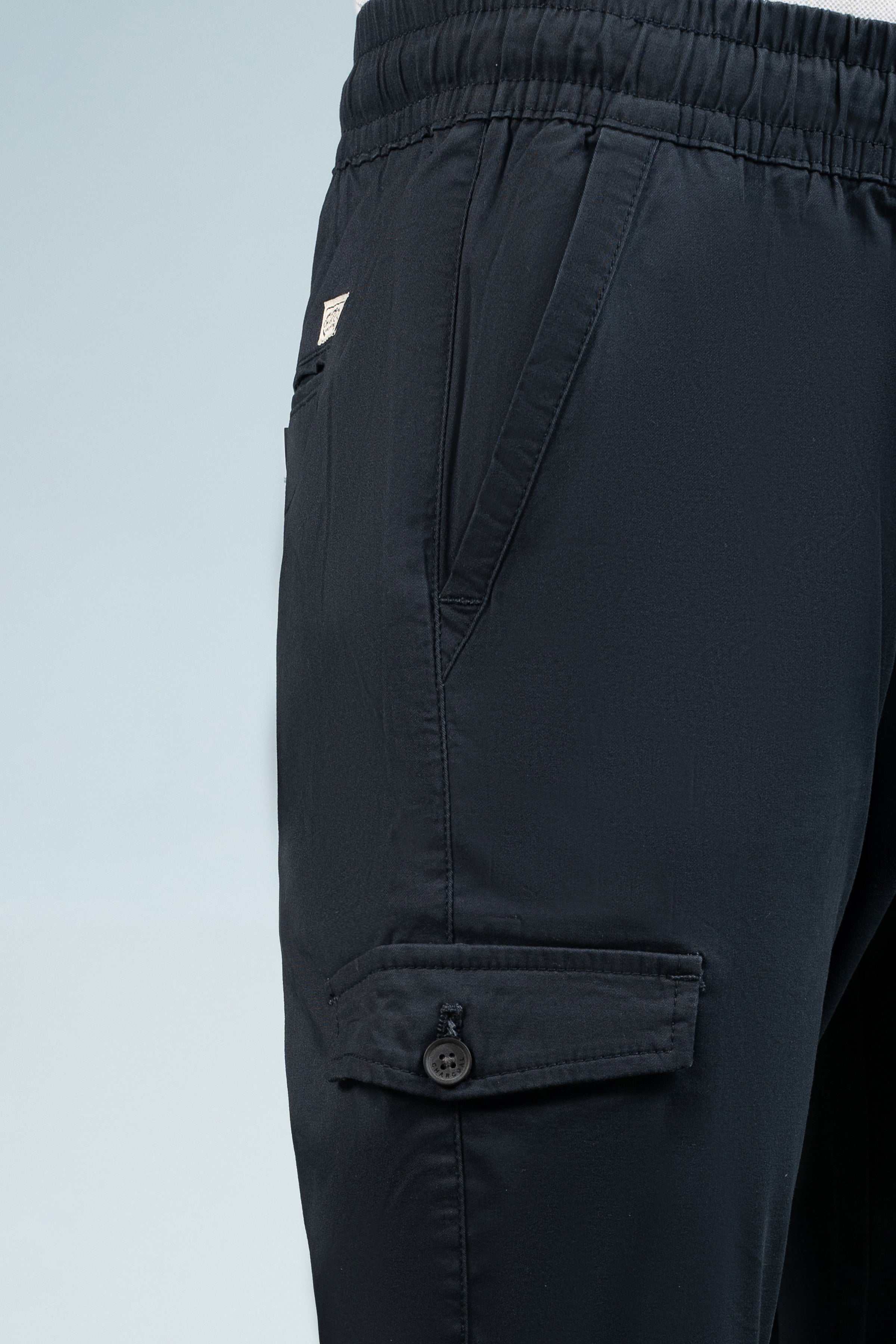 ENZYME WASHED JOGGER TROUSER NAVY - Image 4
