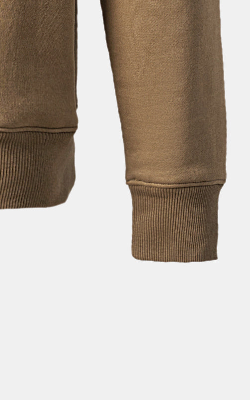 KANGROO FLEECE HOODIE OLIVE - Image 5