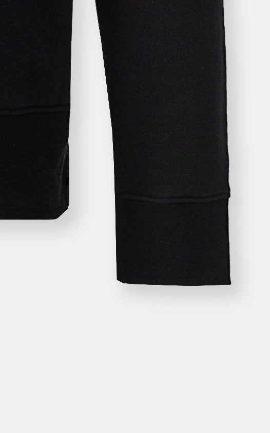 KANGROO FLEECE HOODIE BLACK - Image 5