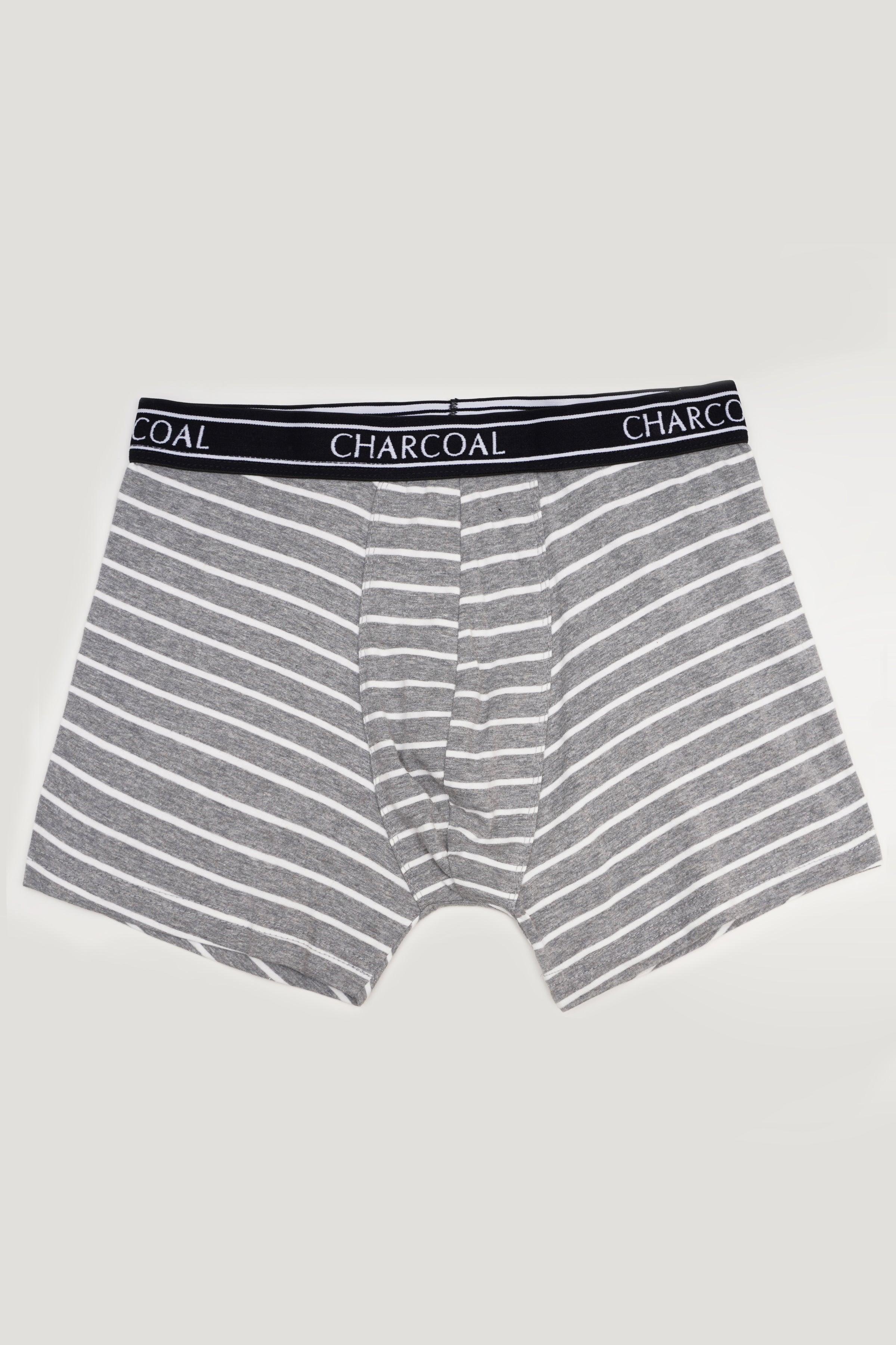 KNIT BOXER GREY STRIPE