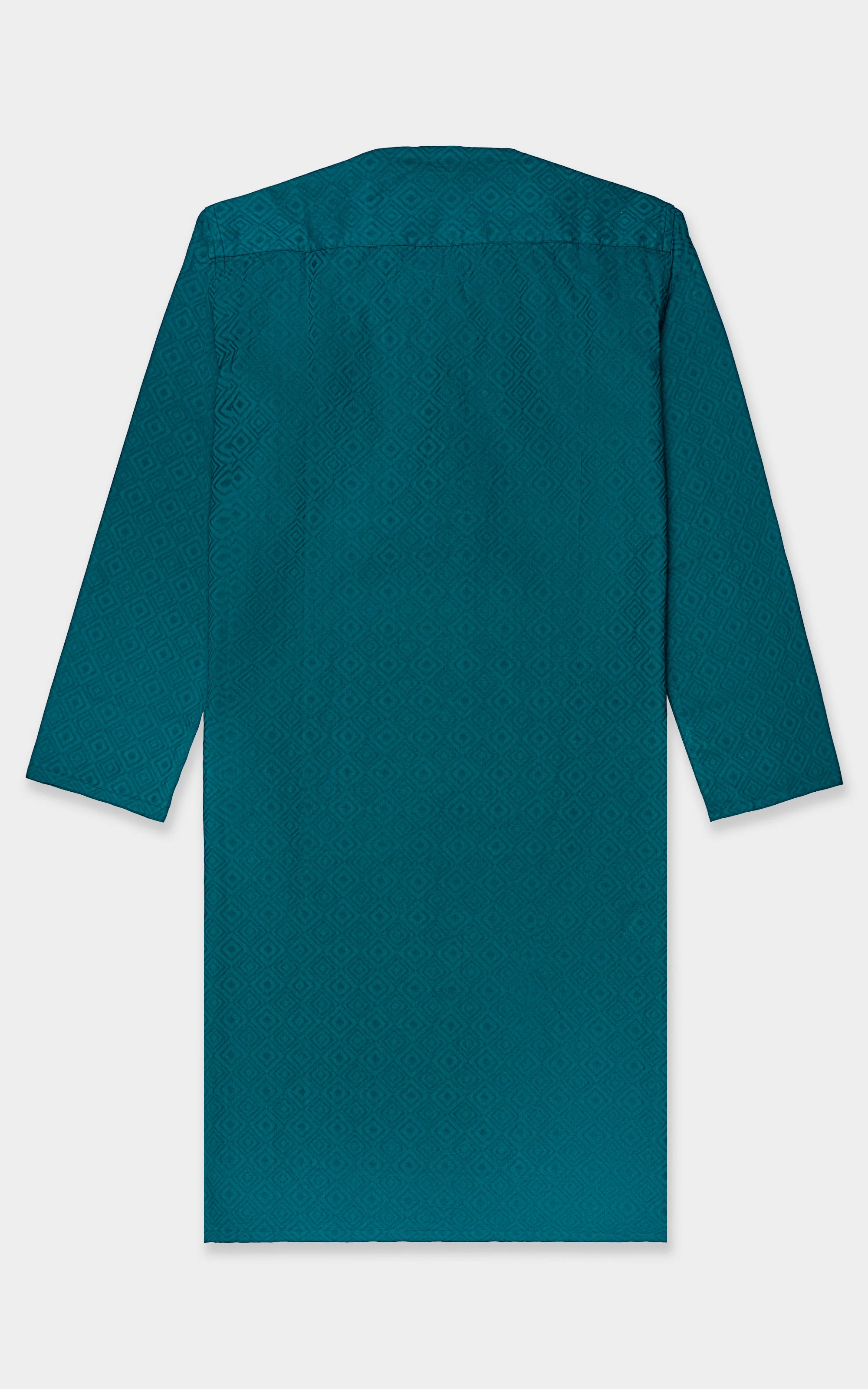 KURTA BAN COLLAR TURQUOISE - Image 3