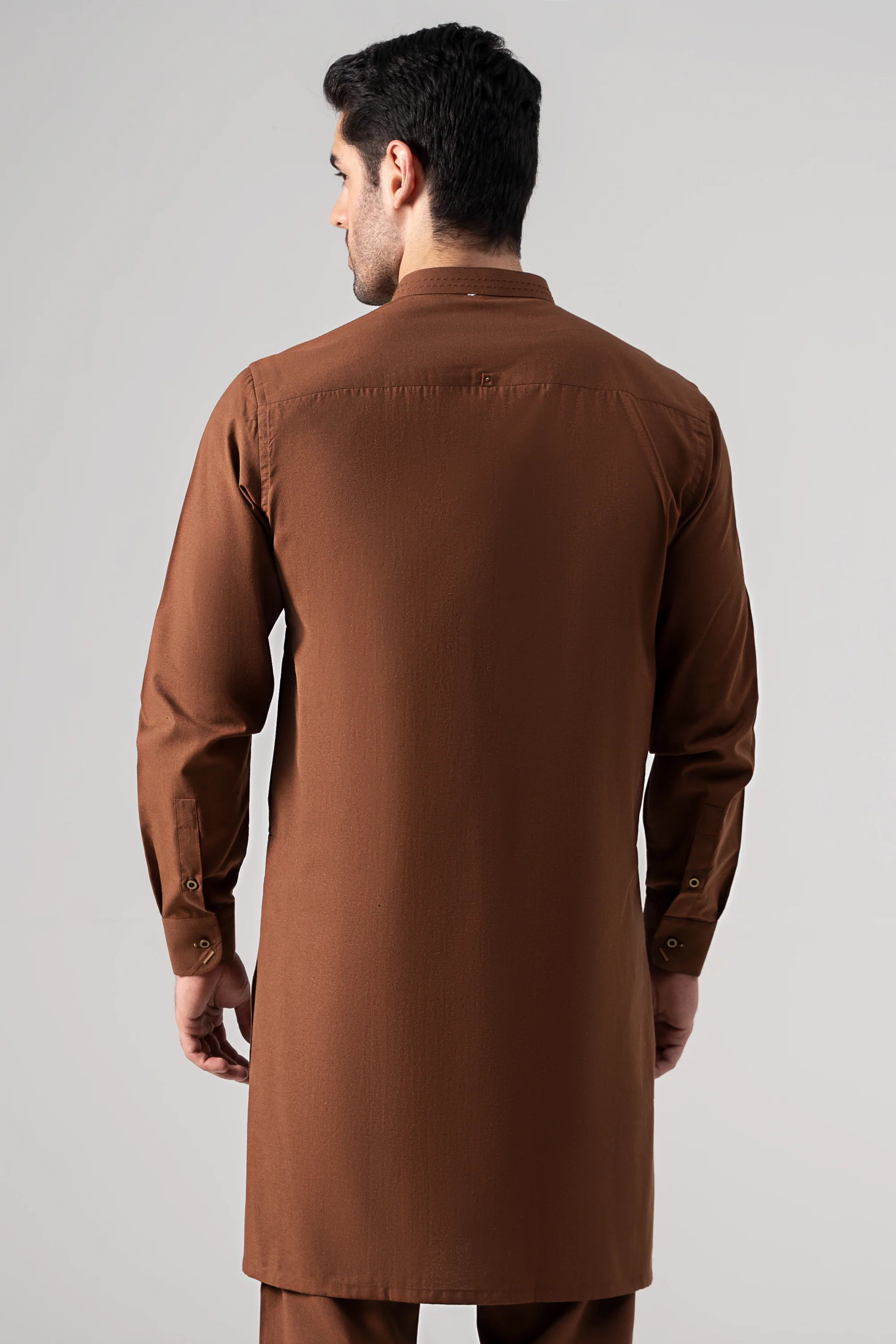 KARANDI KURTA PAJAMA -SIGNATURE COLLECTION DARK MUSTARD - Image 4