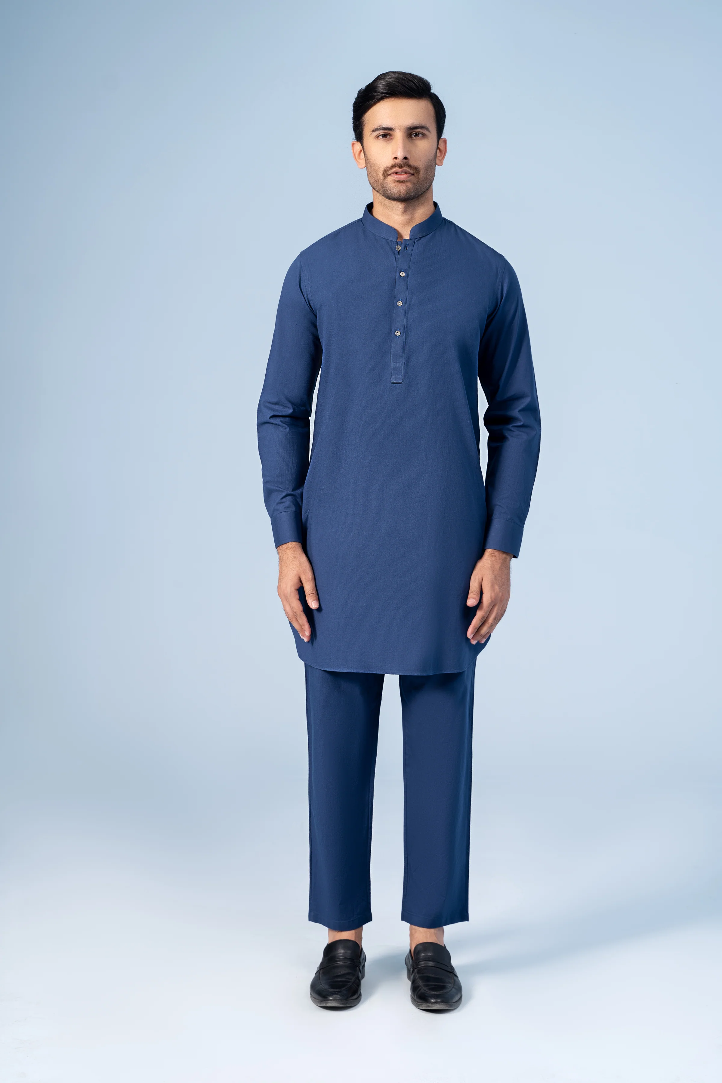 KURTA PAJAMA INDIGO BLUE