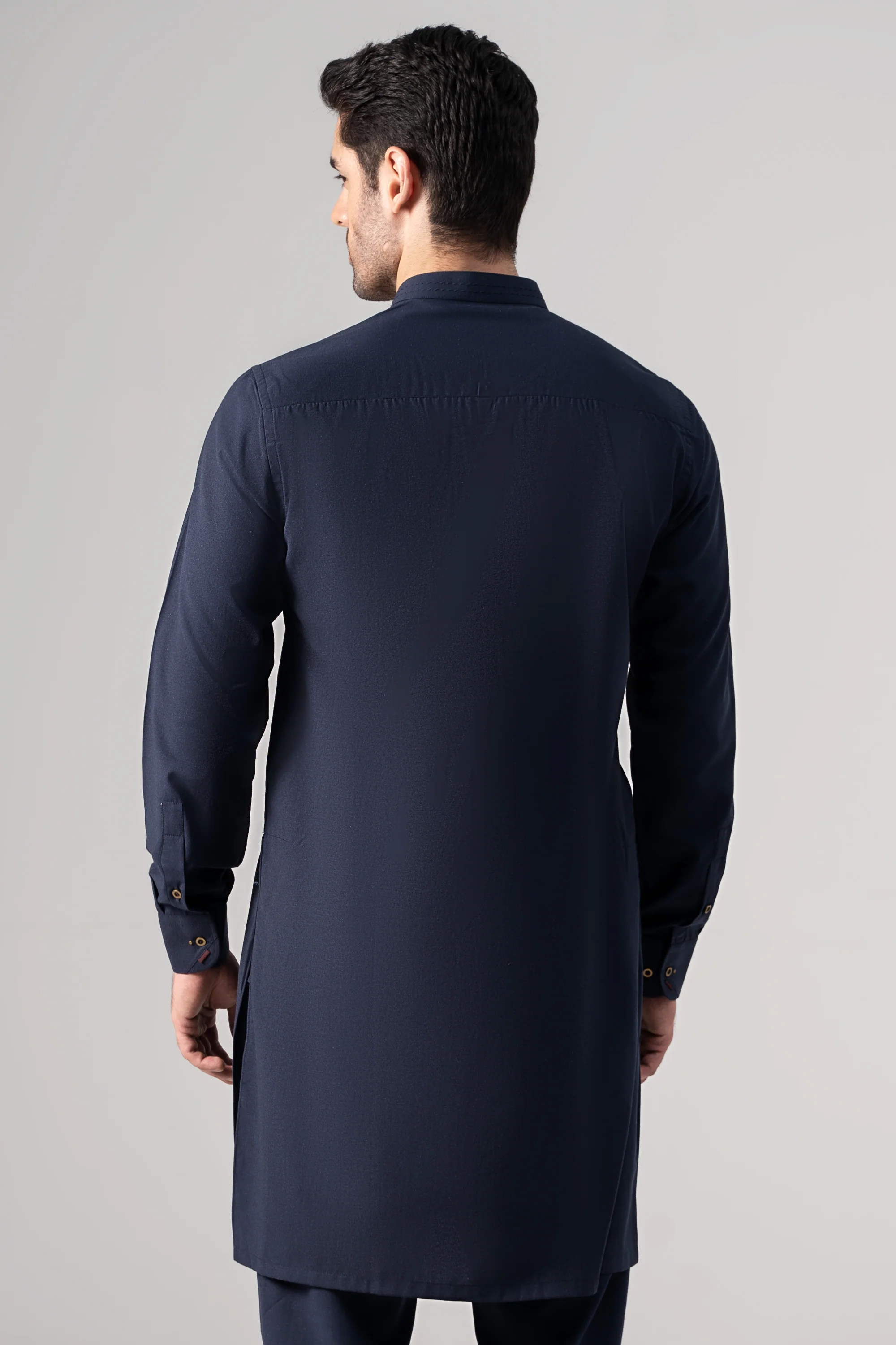 KARANDI KURTA PAJAMA -SIGNATURE COLLECTION NAVY - Image 4