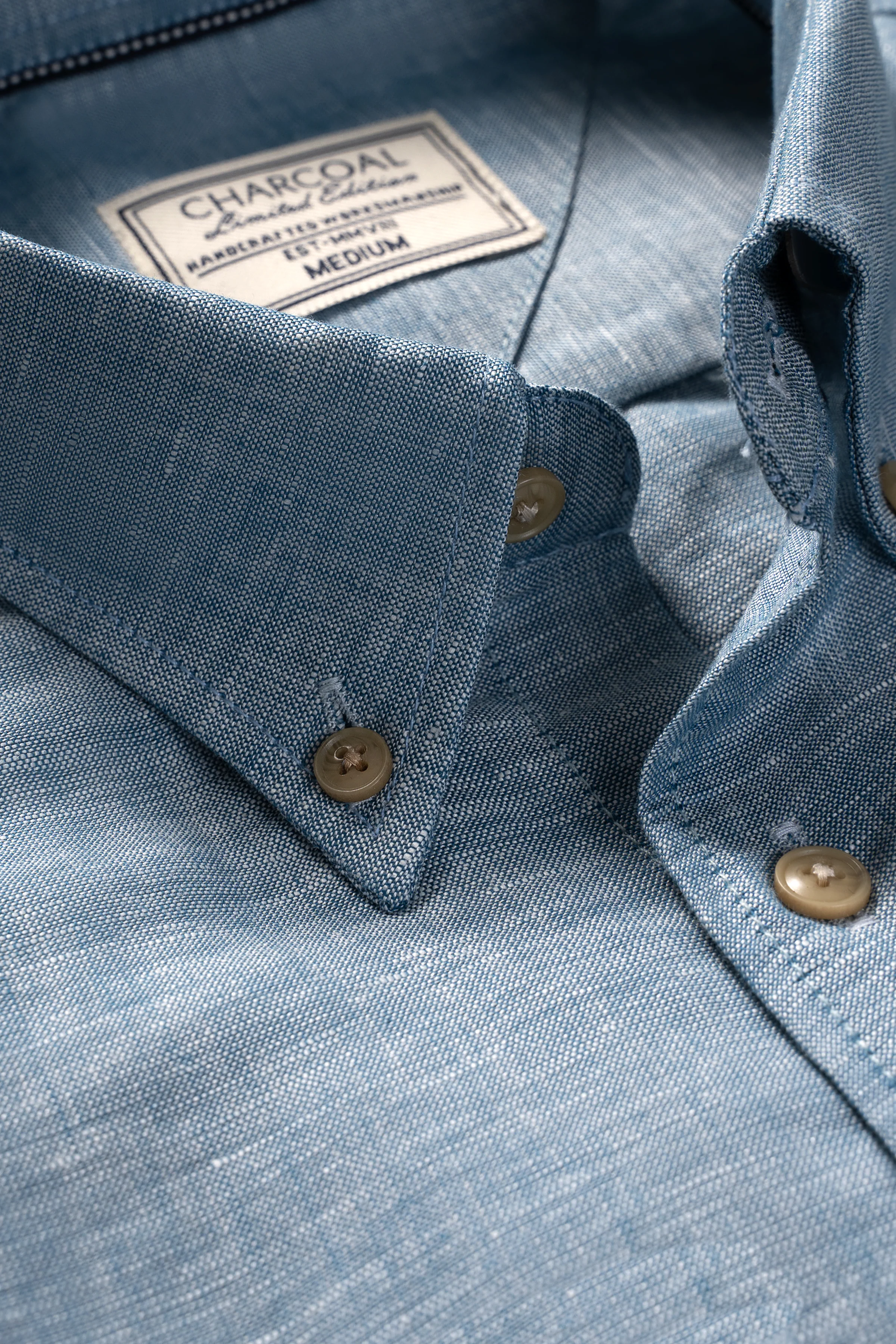 LIMITED EDITION LINEN FABRIC SHIRT GREY - Image 2