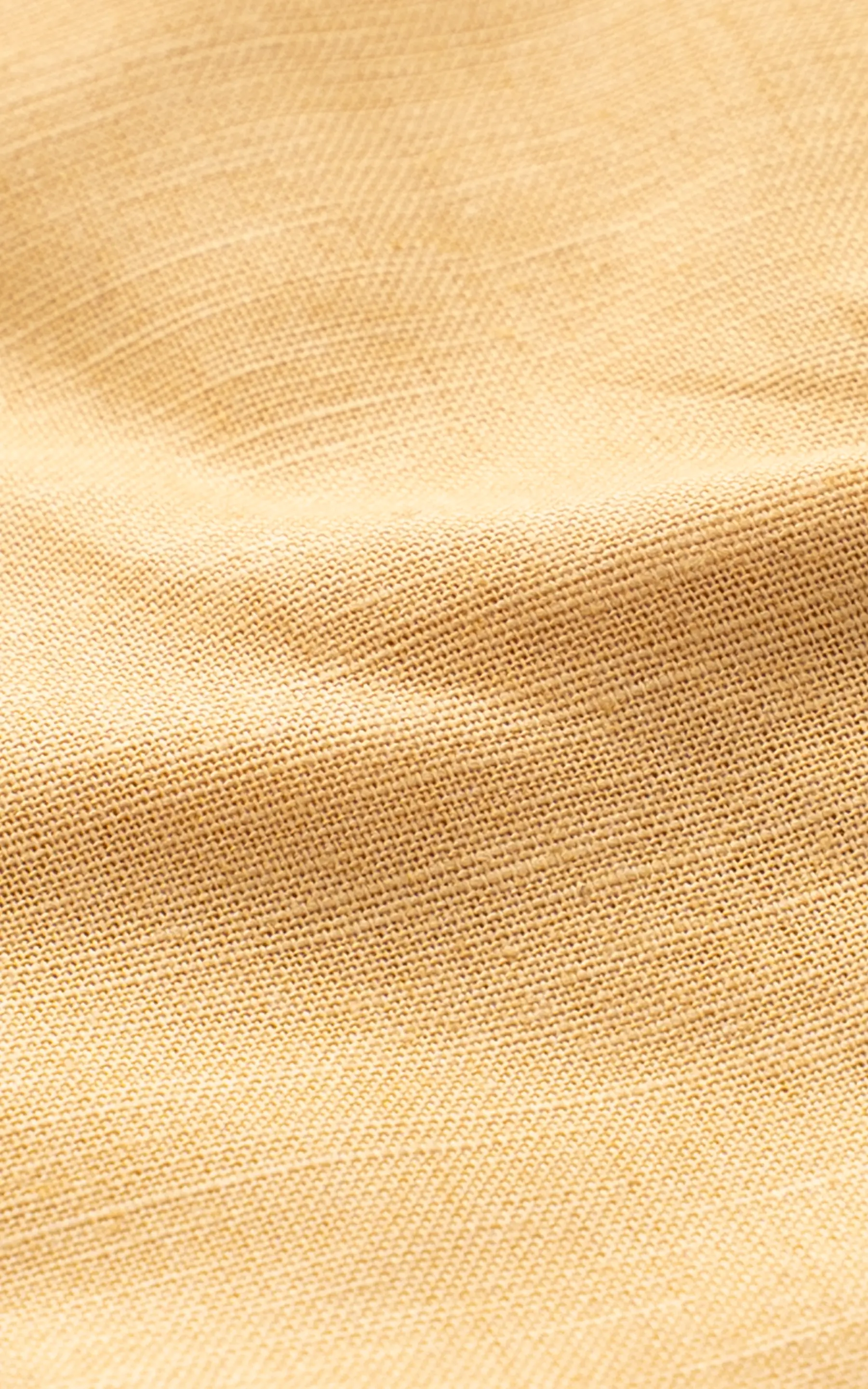 LINEN WIDE SPREAD COLLAR SHIRT LIGHT MUSTARD - Image 3