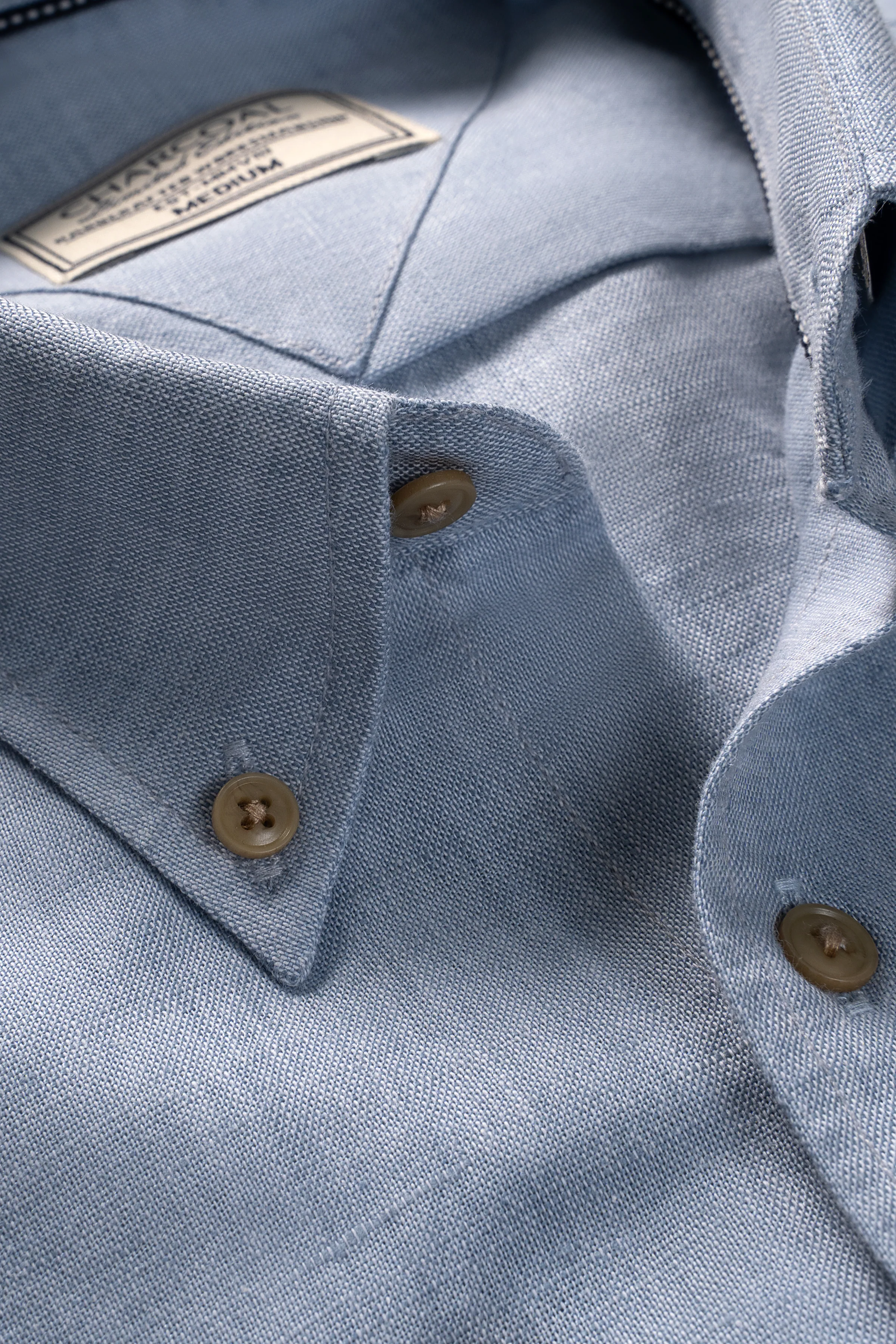 LIMITED EDITION LINEN FABRIC SHIRT LIGHT SKY - Image 2