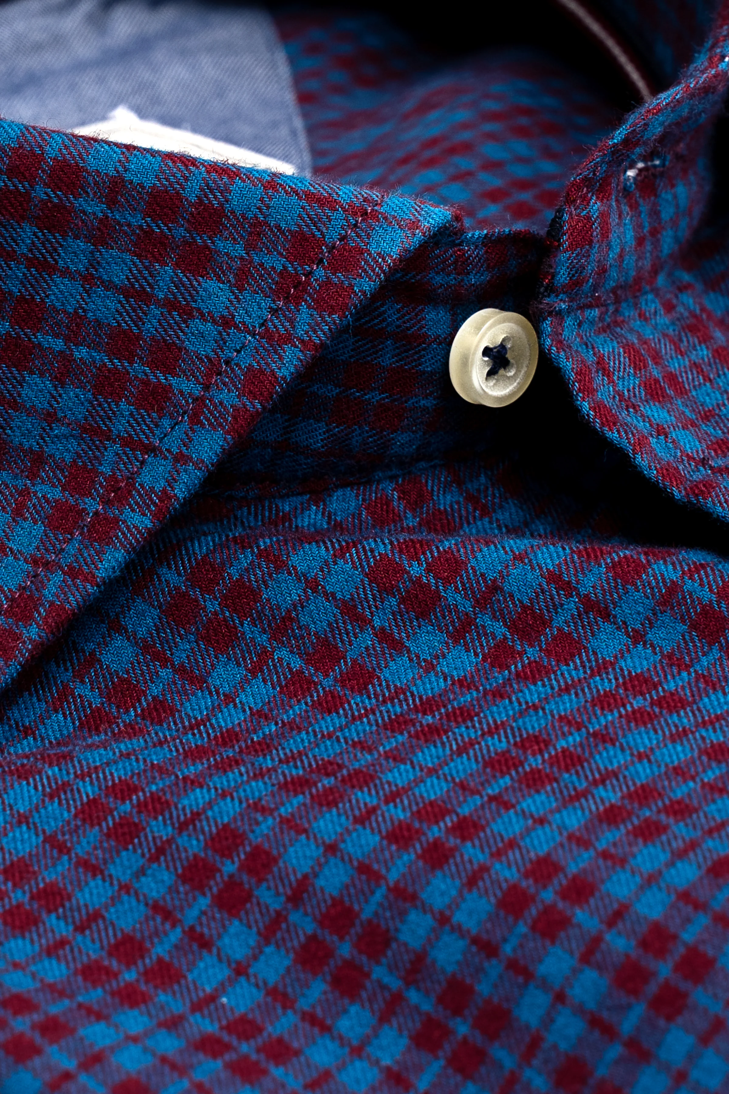 LIMITED EDITION SHIRT MAROON BLUE CHECK - Image 2