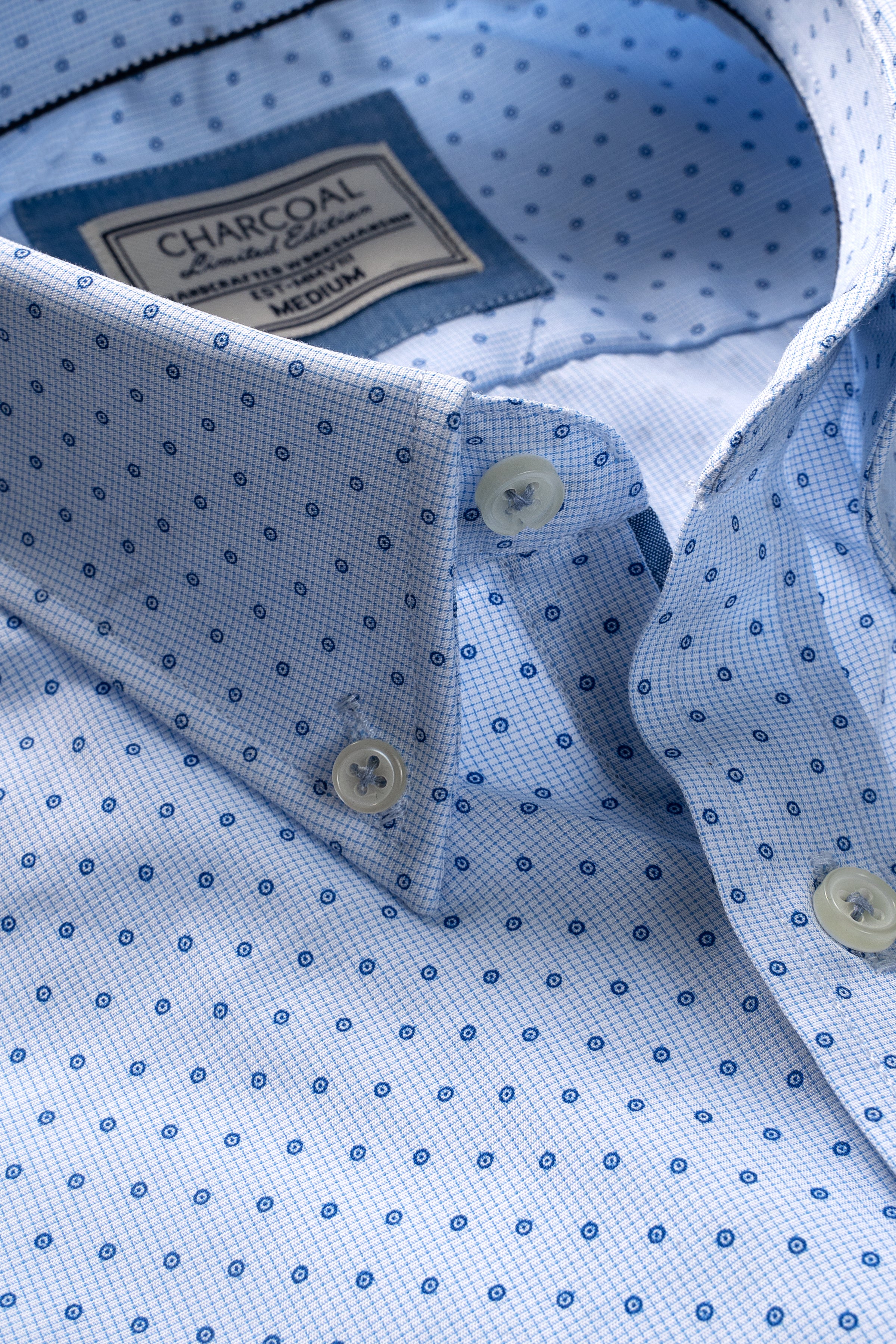 LIMITED EDITION HALF SLEEVE SHIRT WHITE DENIM LINE - Image 2