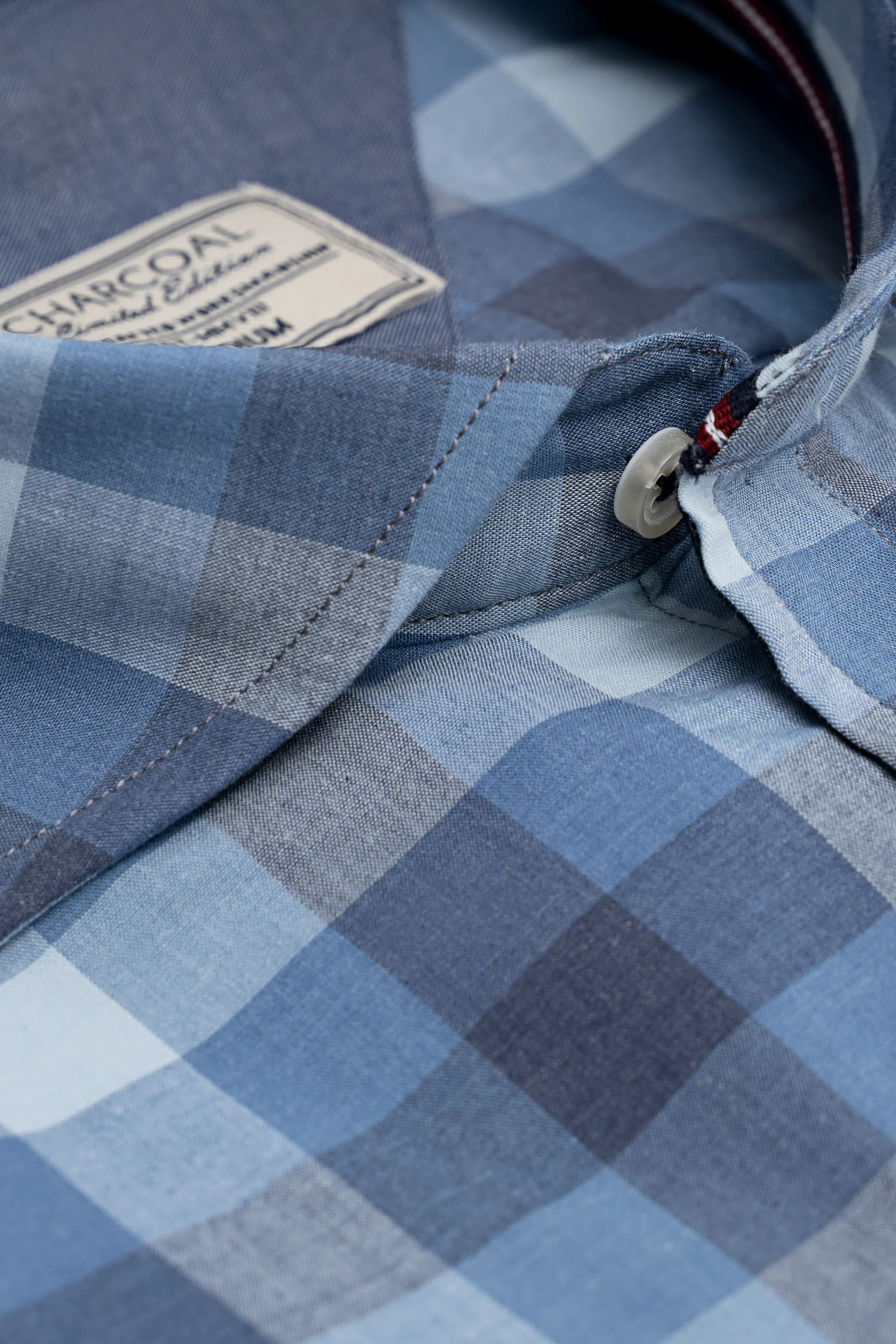 LIMITED EDITION SHIRTS BLUE GREY CHECKE - Image 2