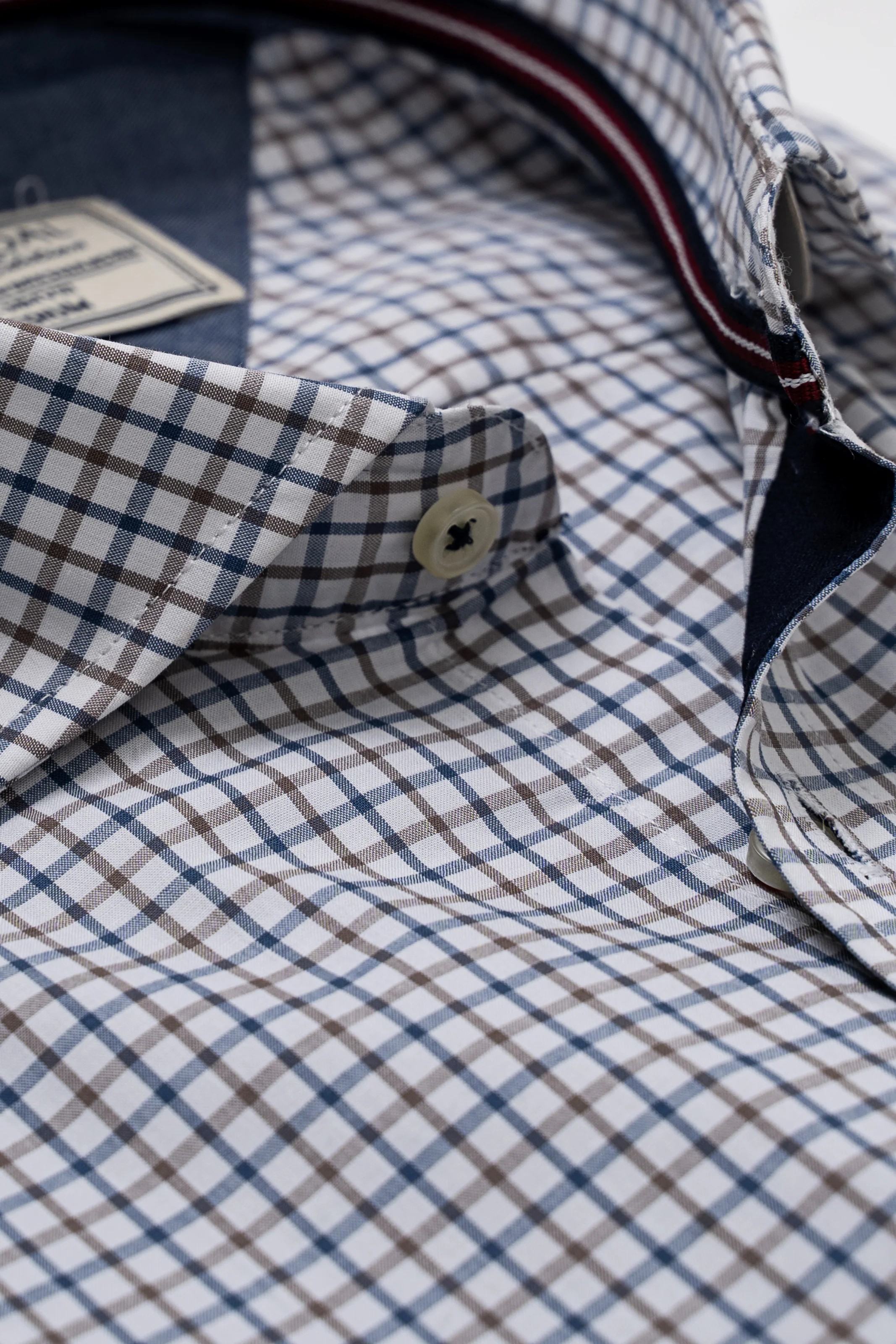 LIMITED EDITION SHIRTS KHAKI WHITE CHECK - Image 2