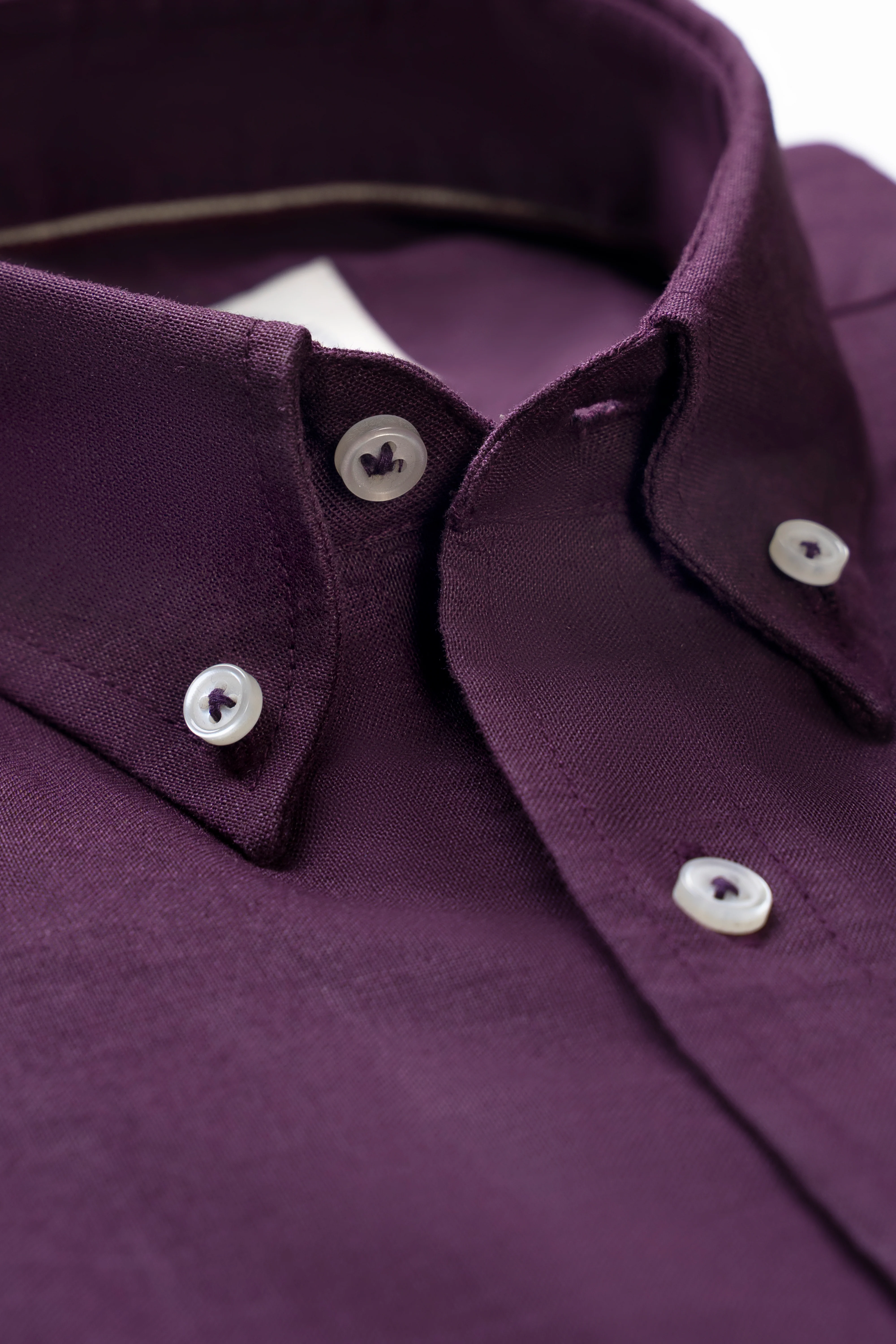 LINEN SMART SHIRT BURGUNDY - Image 2