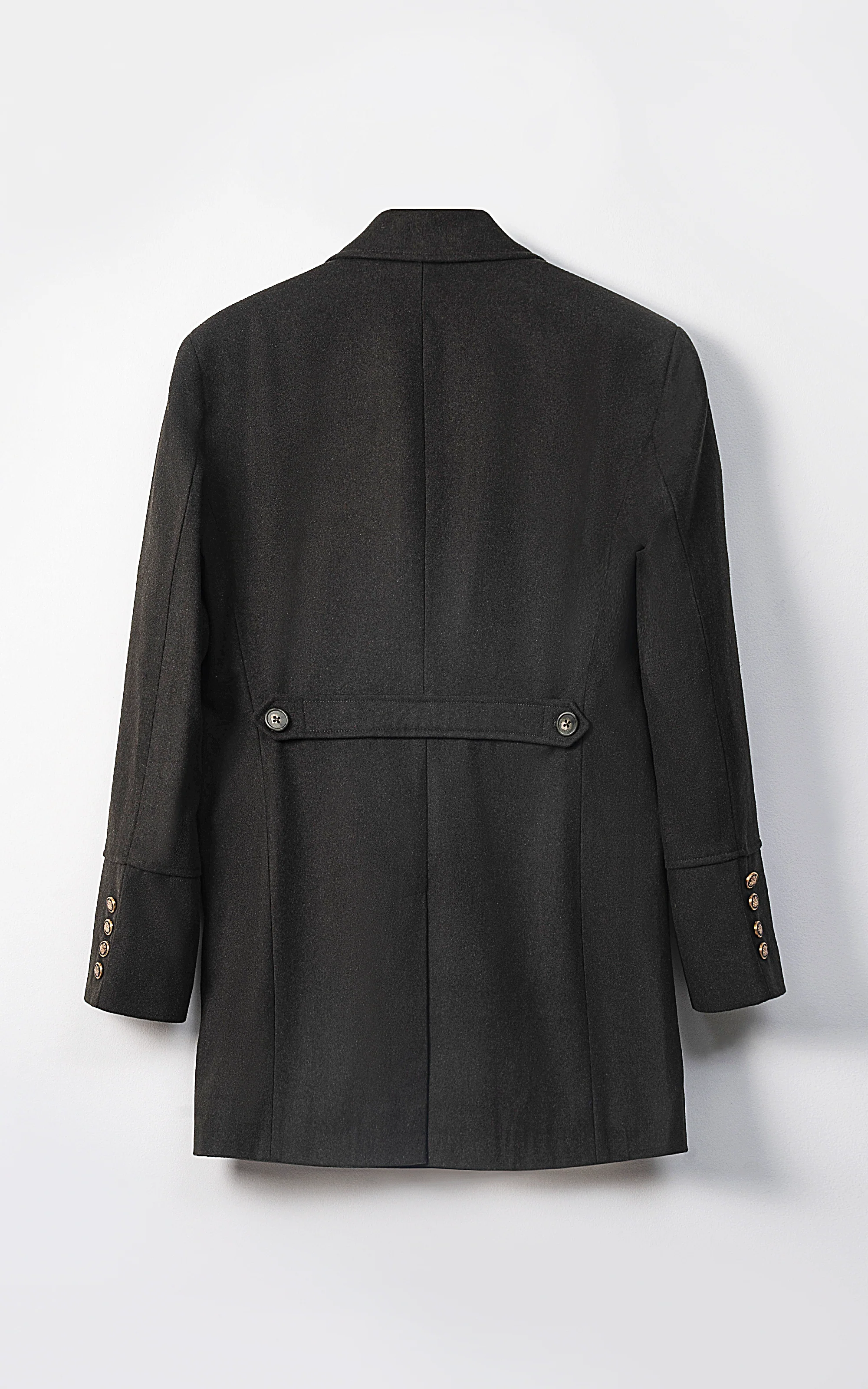 DOUBLE BREASTED LONG COAT DARK OLIVE - Image 3