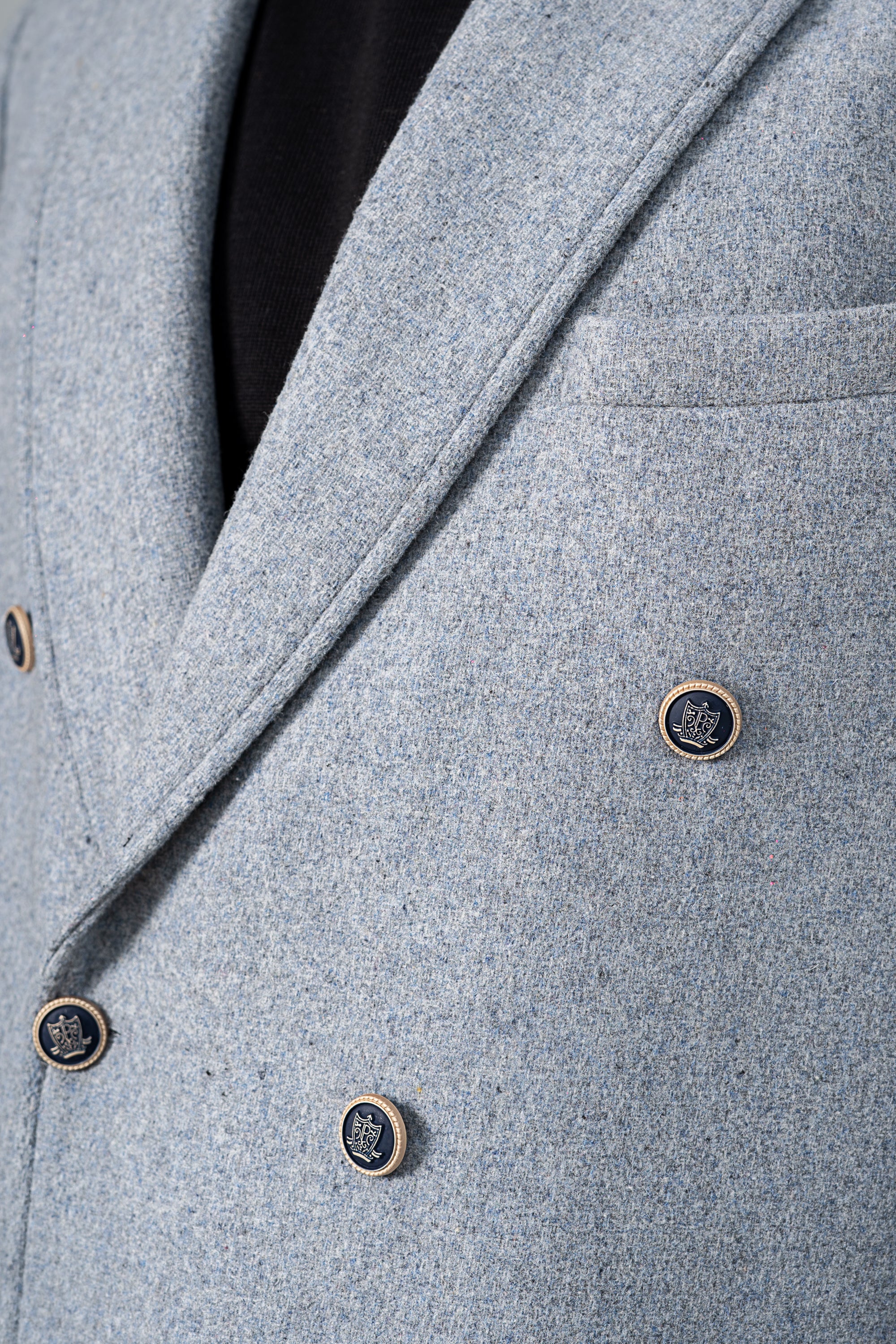 WOOLEN LONG COAT GREY - Image 2