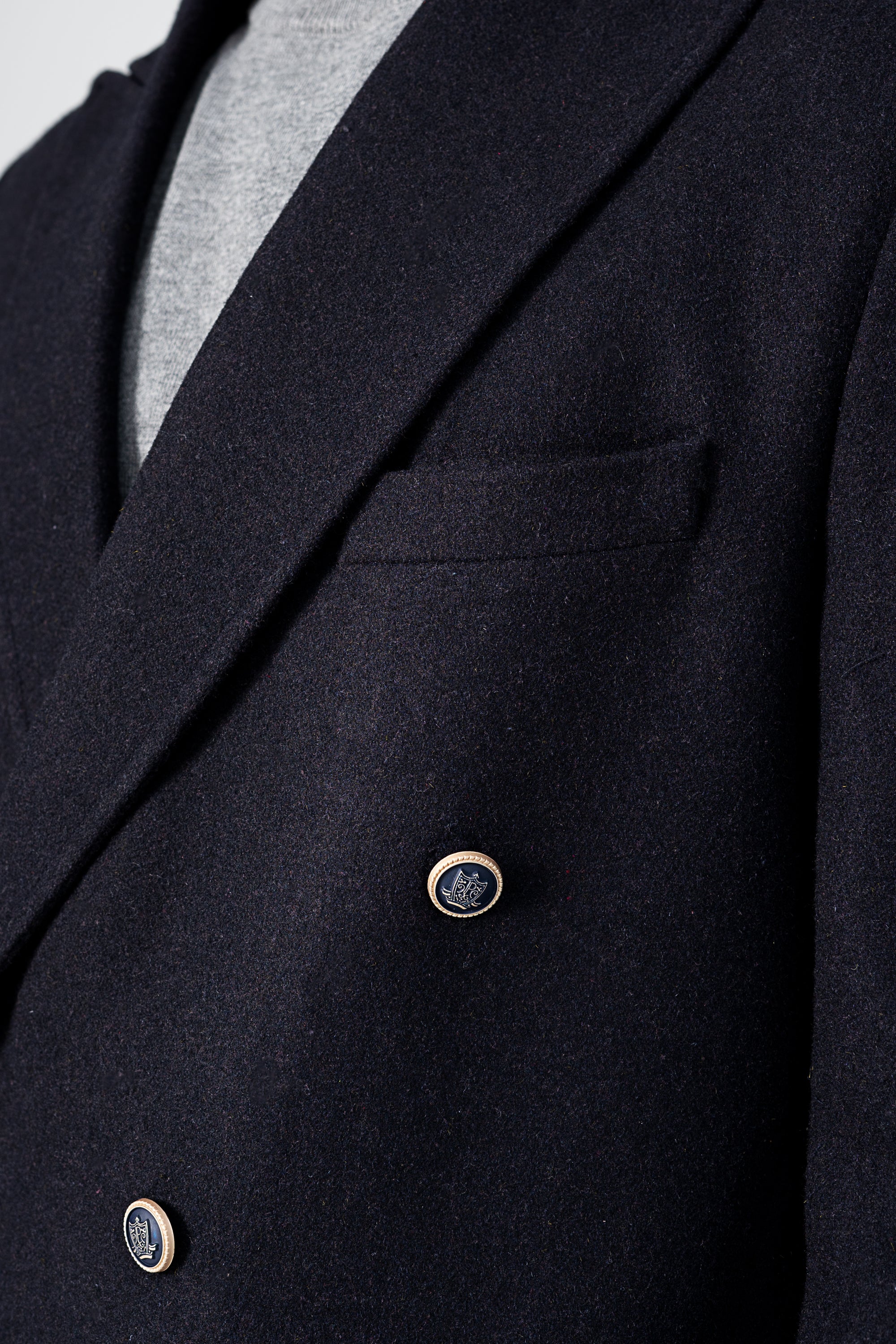 WOOLEN LONG COAT GREY BLACK - Image 2