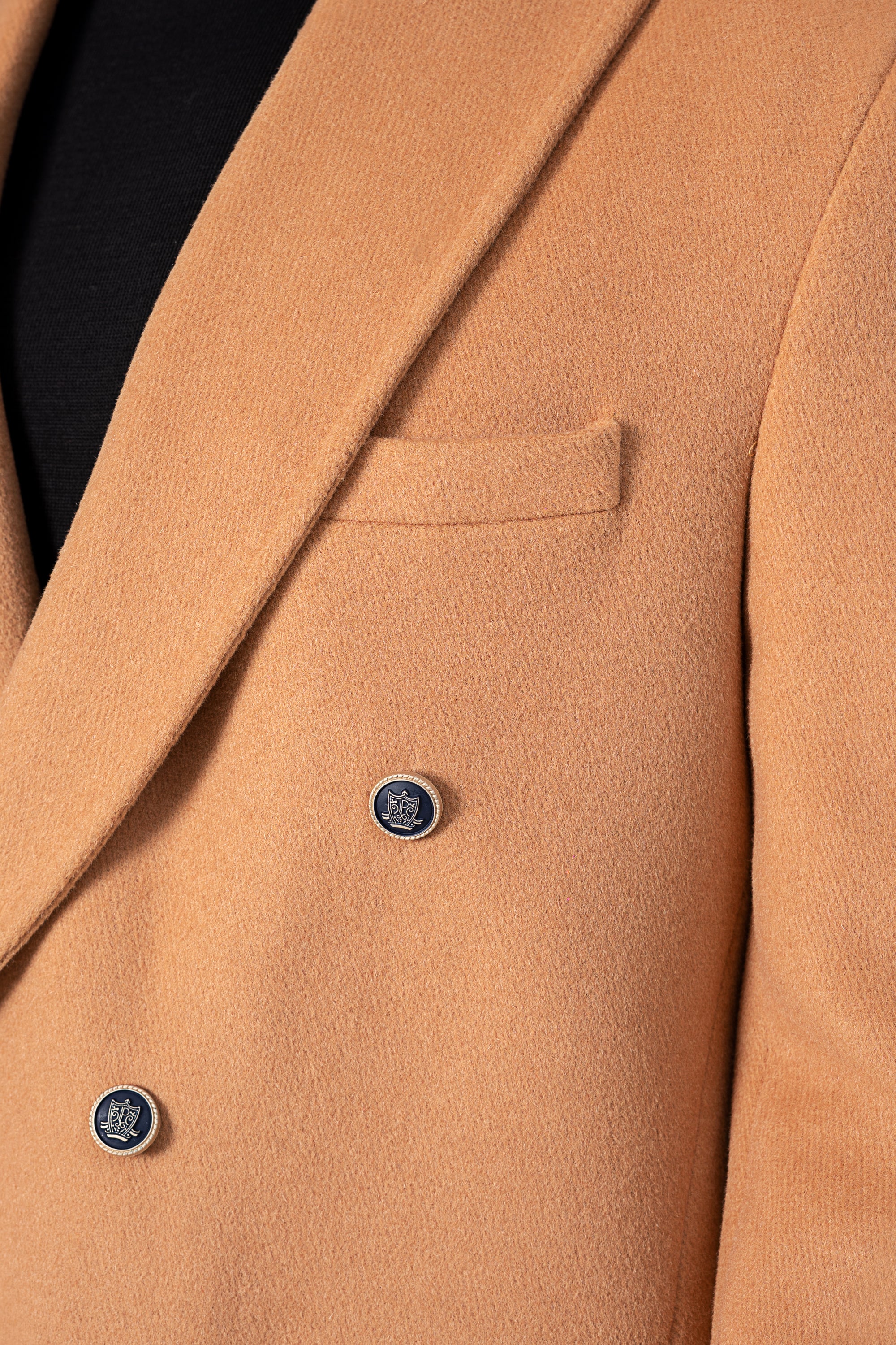 WOOLEN LONG COAT SAND - Image 4