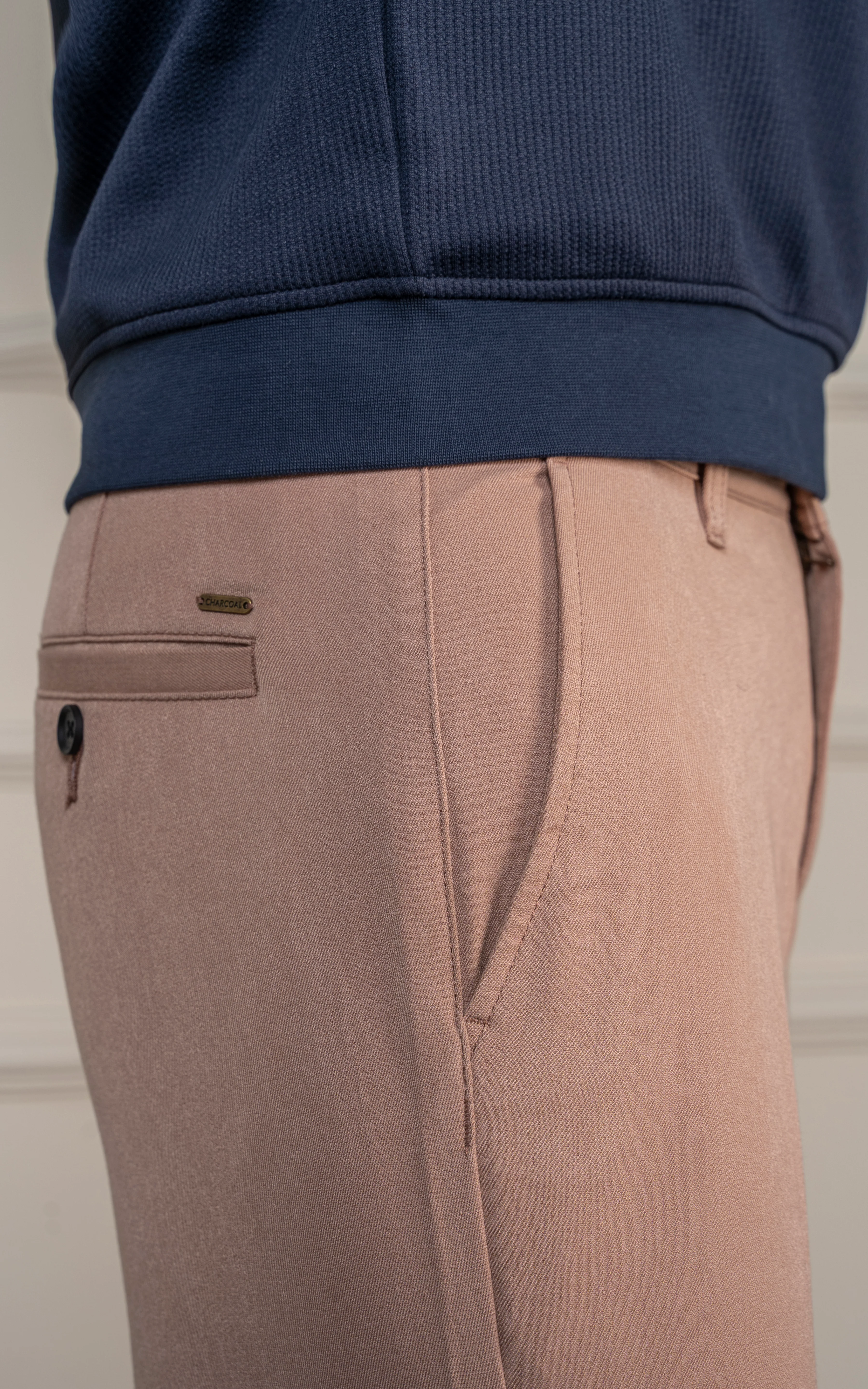 LOOSE FIT PLAIN PANT LIGHT PEACH - Image 3