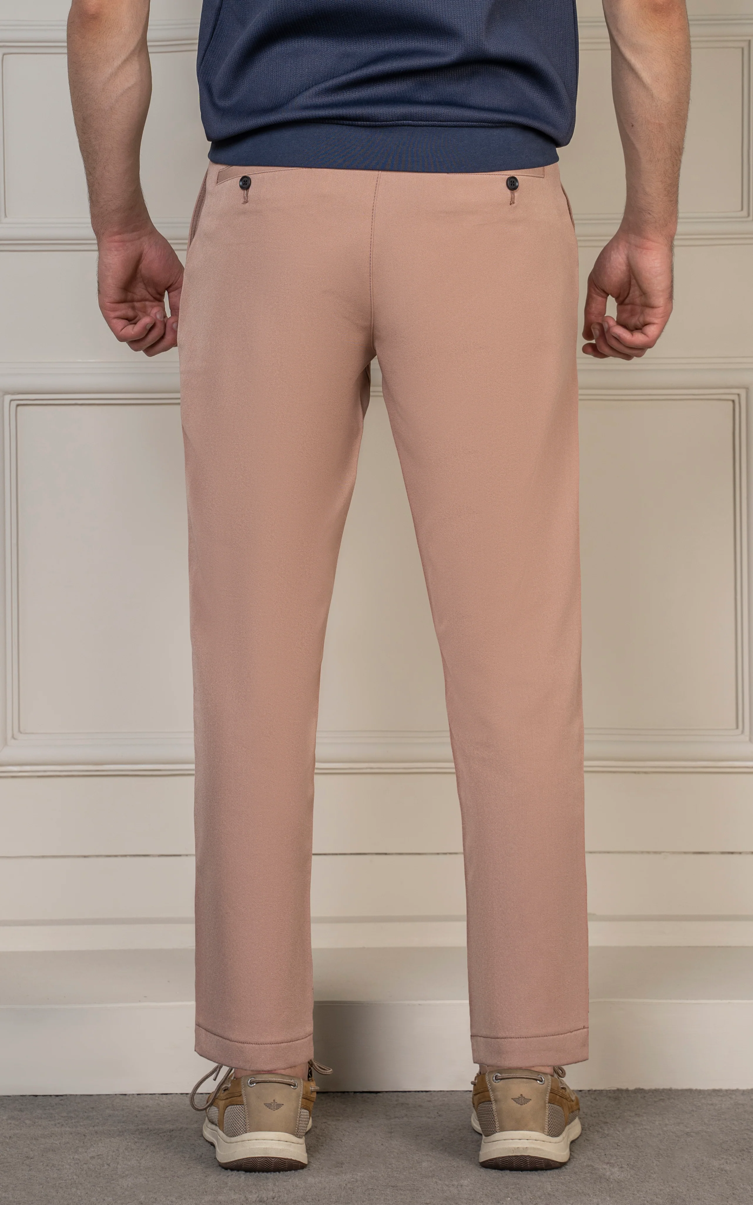 LOOSE FIT PLAIN PANT LIGHT PEACH - Image 4