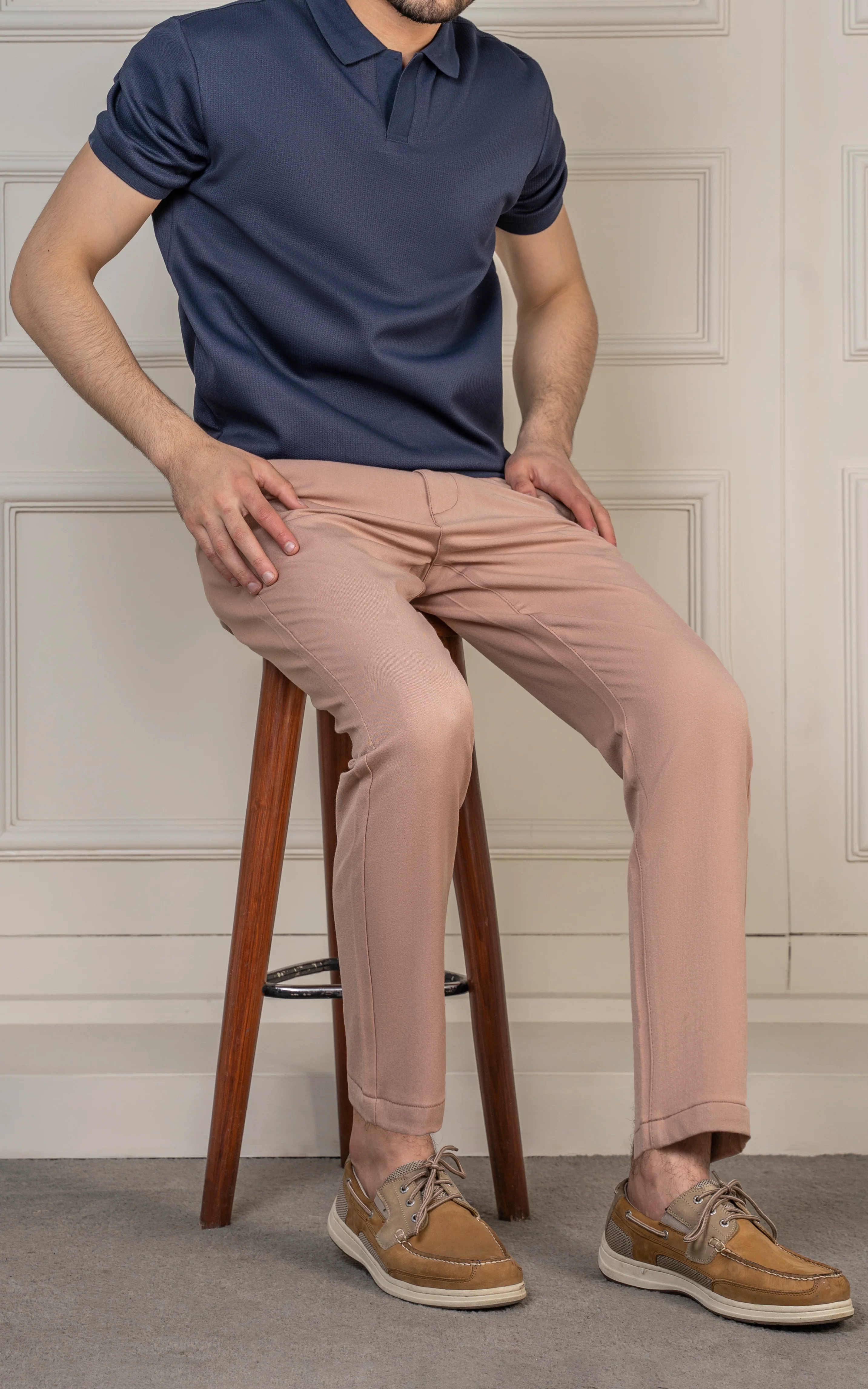 LOOSE FIT PLAIN PANT LIGHT PEACH - Image 5