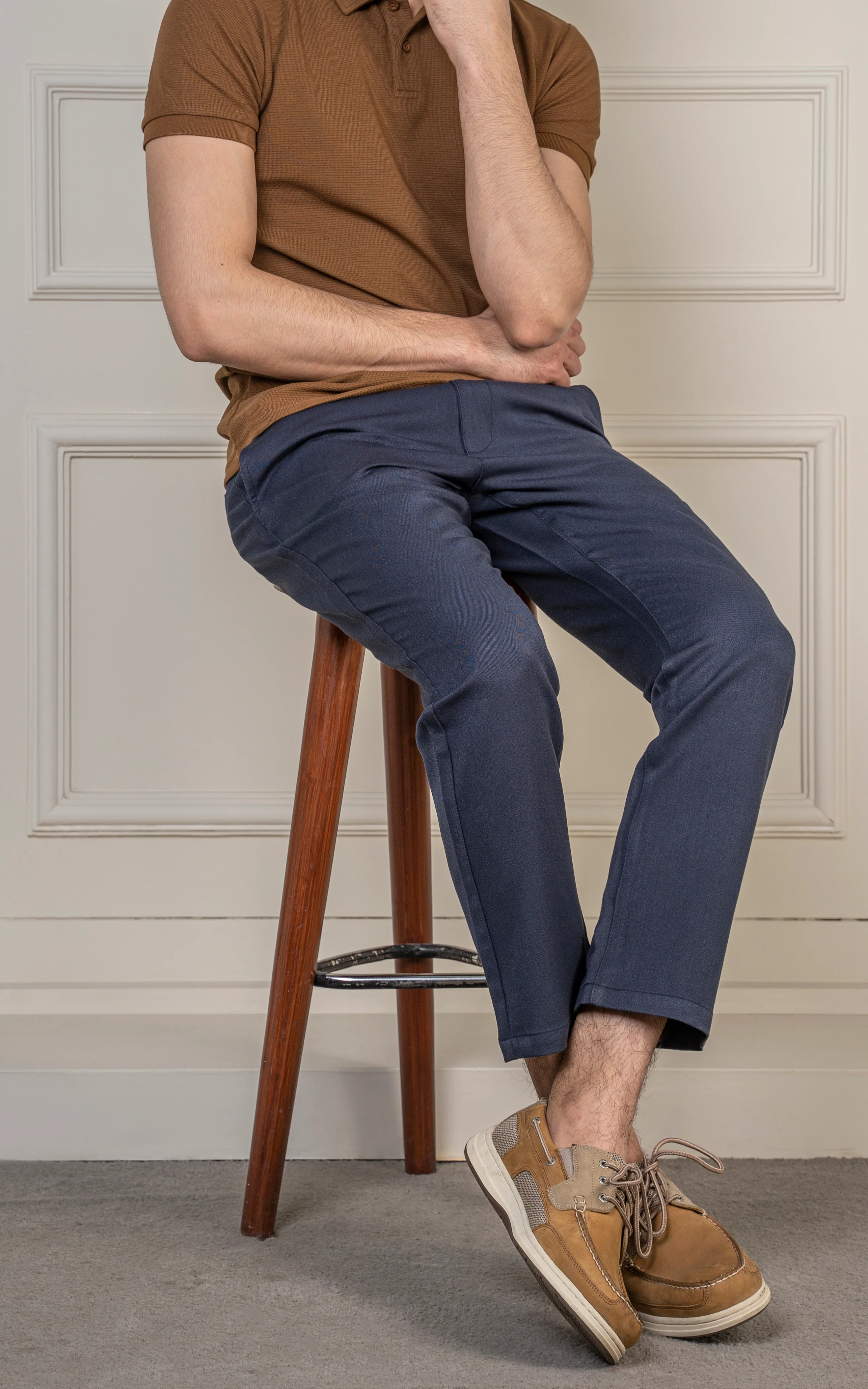LOOSE FIT PLAIN PANT NAVY - Image 5