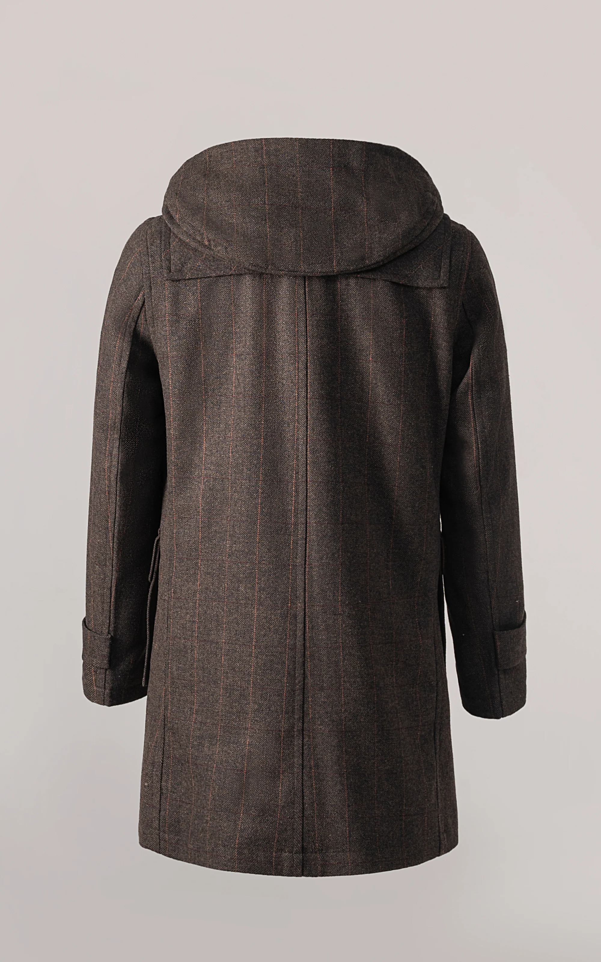 MEN'S HOODED DUFFLE COAT BROWN - Image 3
