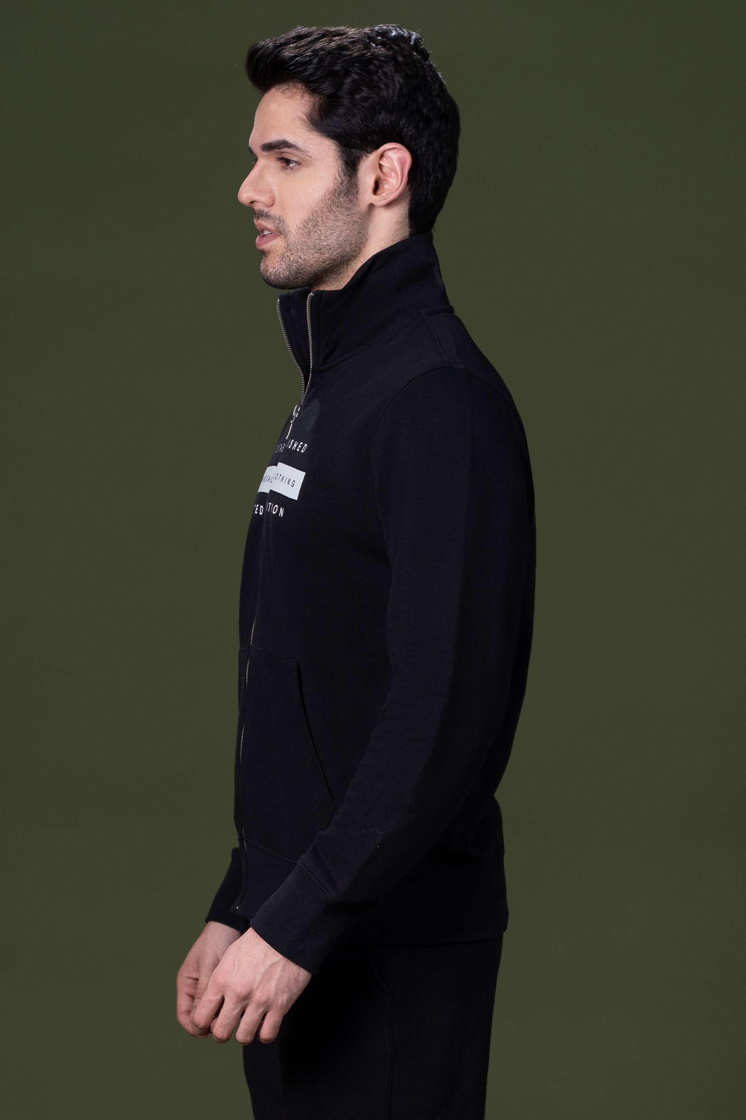MOCK NECK JACKET BLACK - Image 3