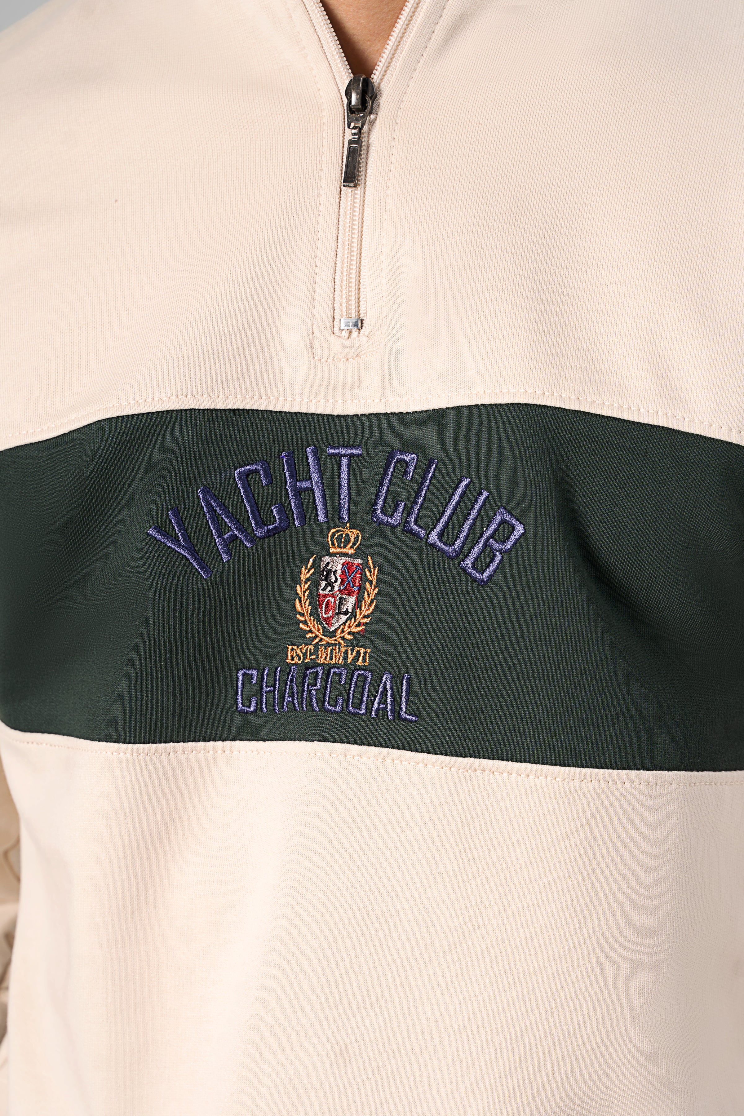 MOCK NECK SWEAT SHIRT BEIGE - Image 5