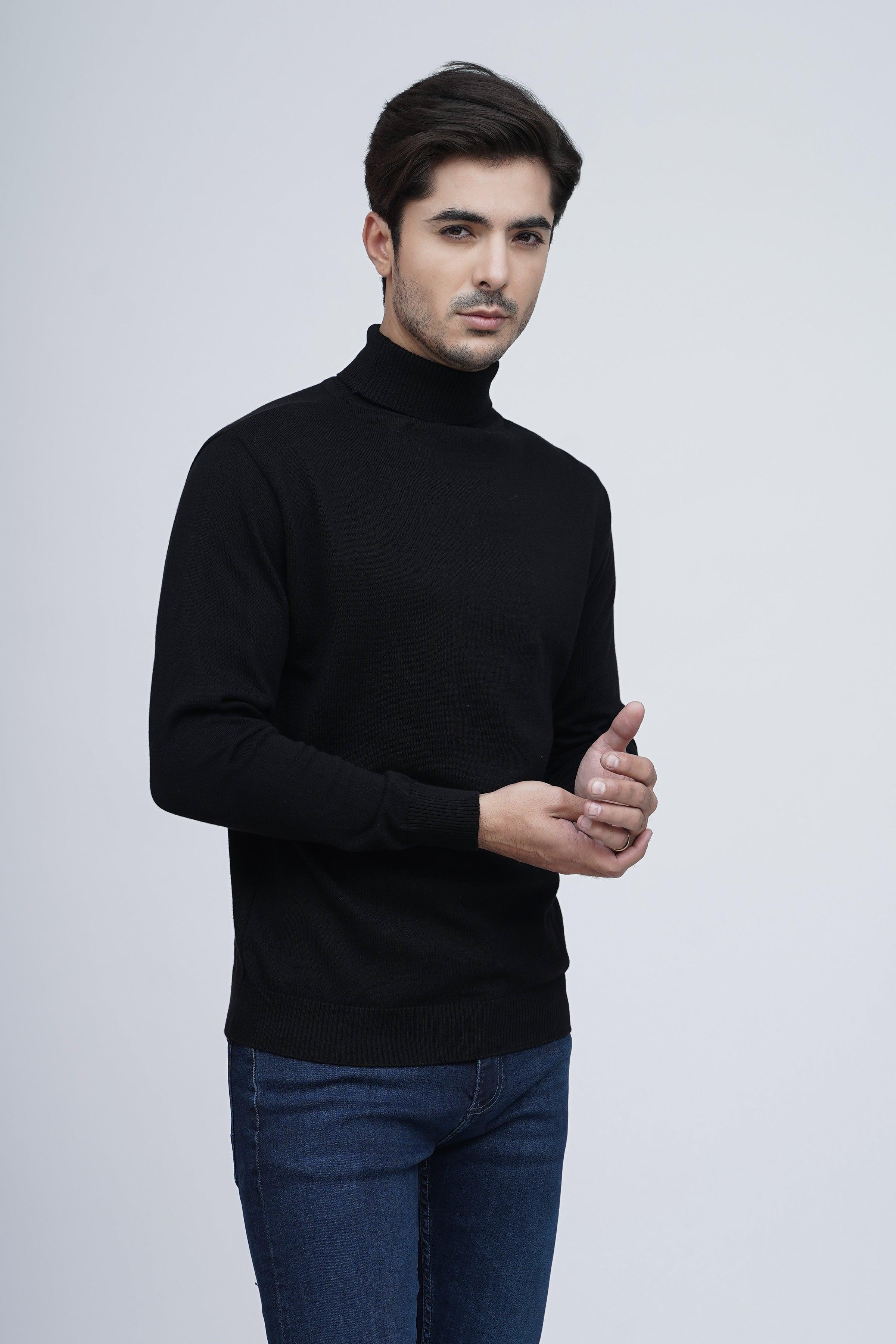 HIGH NECK SWEATER F/S BLACK - Image 2