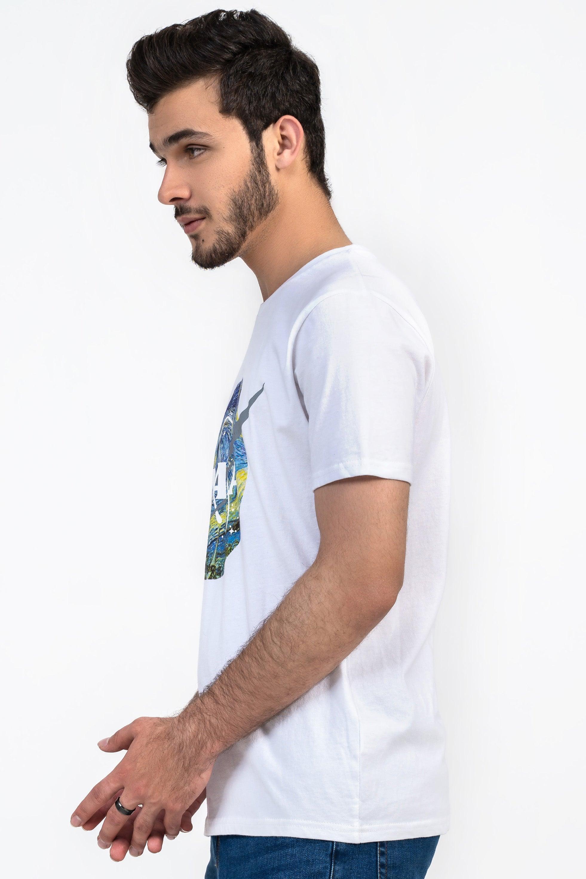 Nasa Graphic T shirt White - Image 3