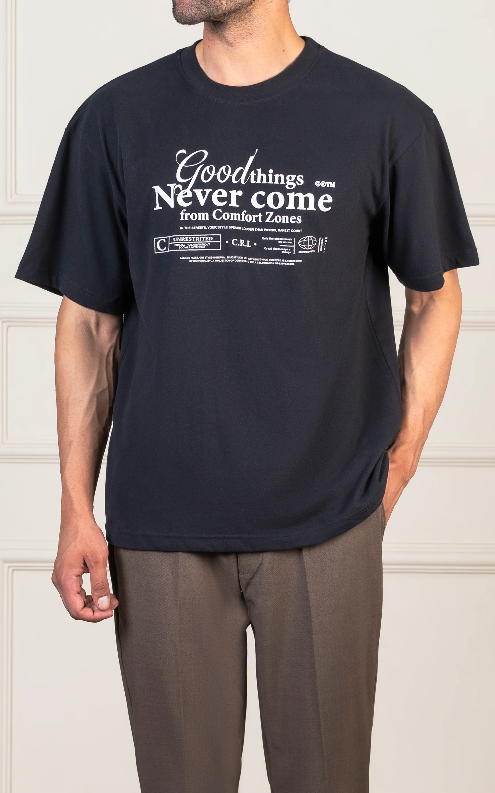 OVERSIZED GRAPHIC T-SHIRT BLACK